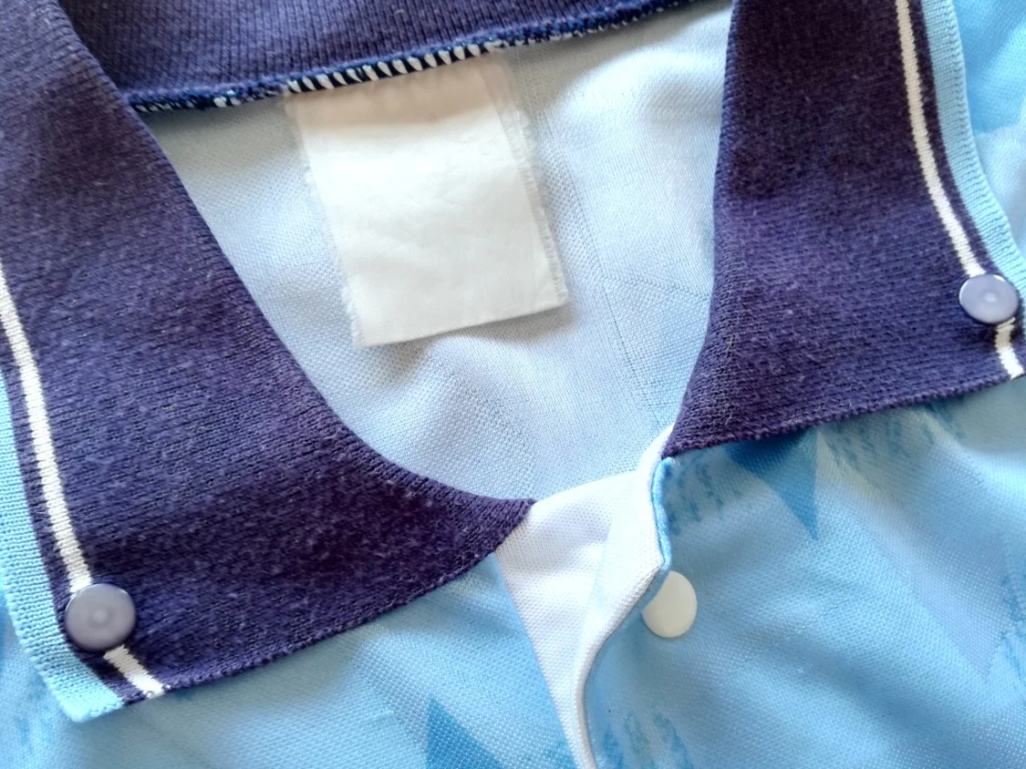 1989/90 Man City Home Football Shirt (L) - Image 2