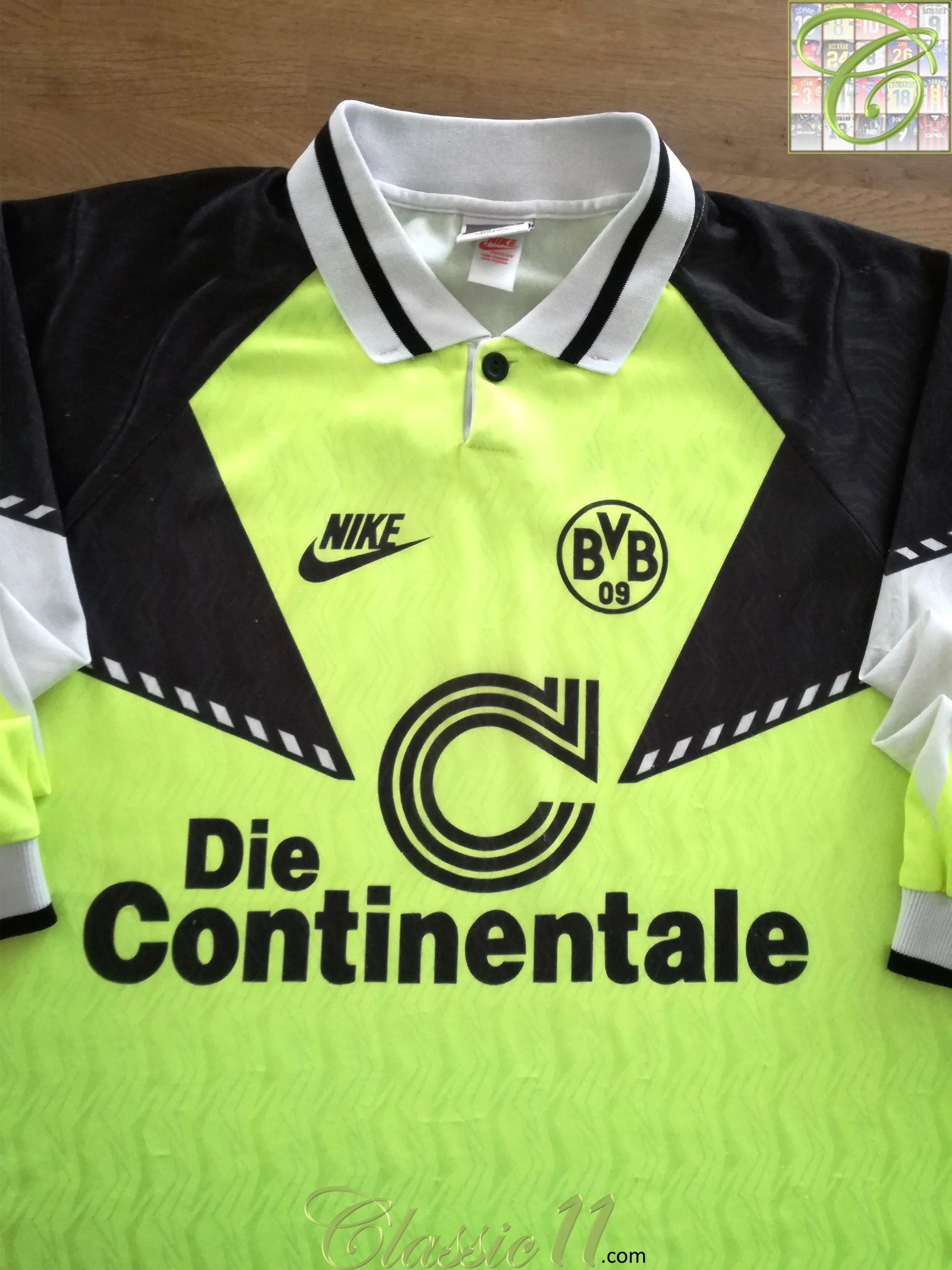 1990/91 Borussia Dortmund Home Football Shirt. (XL)