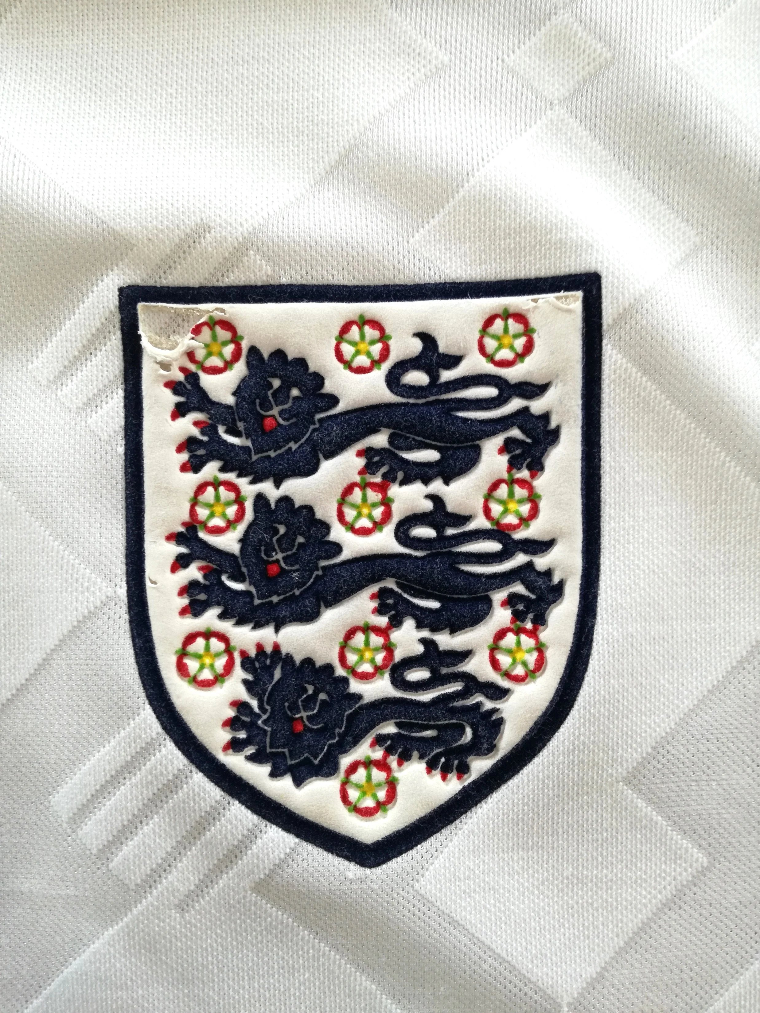 1990/91 England Home Football Shirt (XL) - Image 4