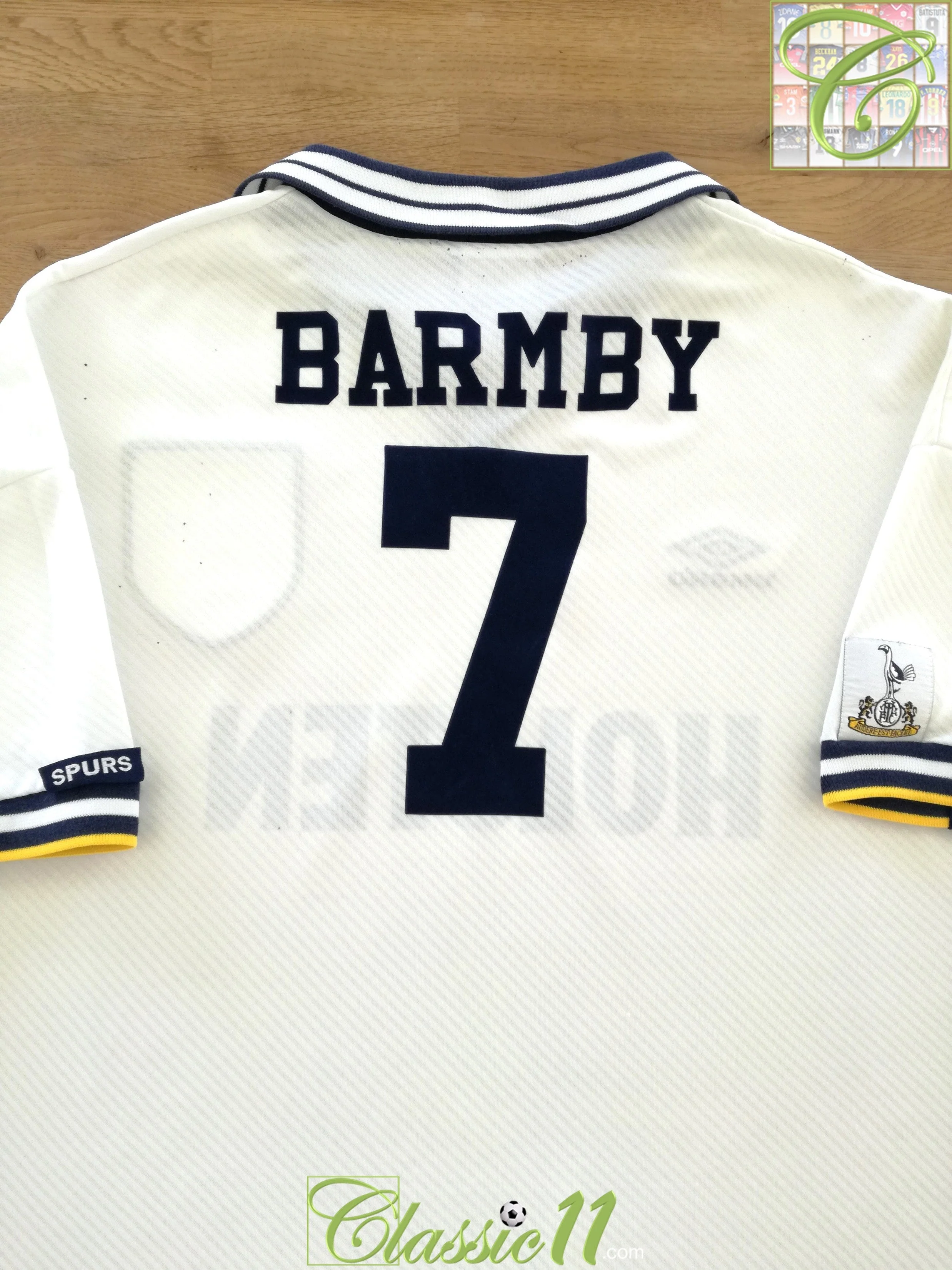 1993/94 Tottenham Home Football Shirt Barmby #7 (XXL)