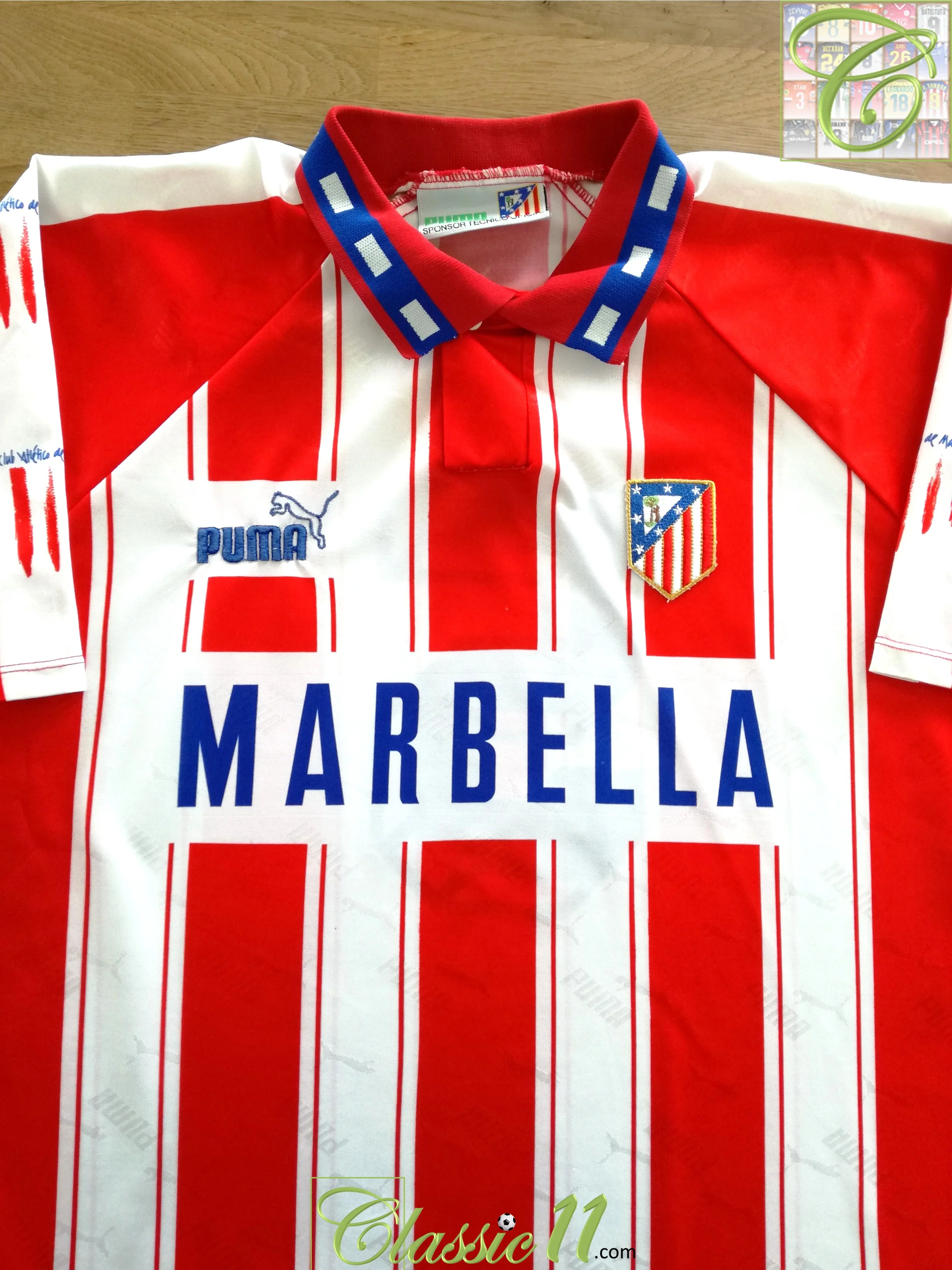 1994/95 Atlético Madrid Home Football Shirt #5 (L) - Image 2