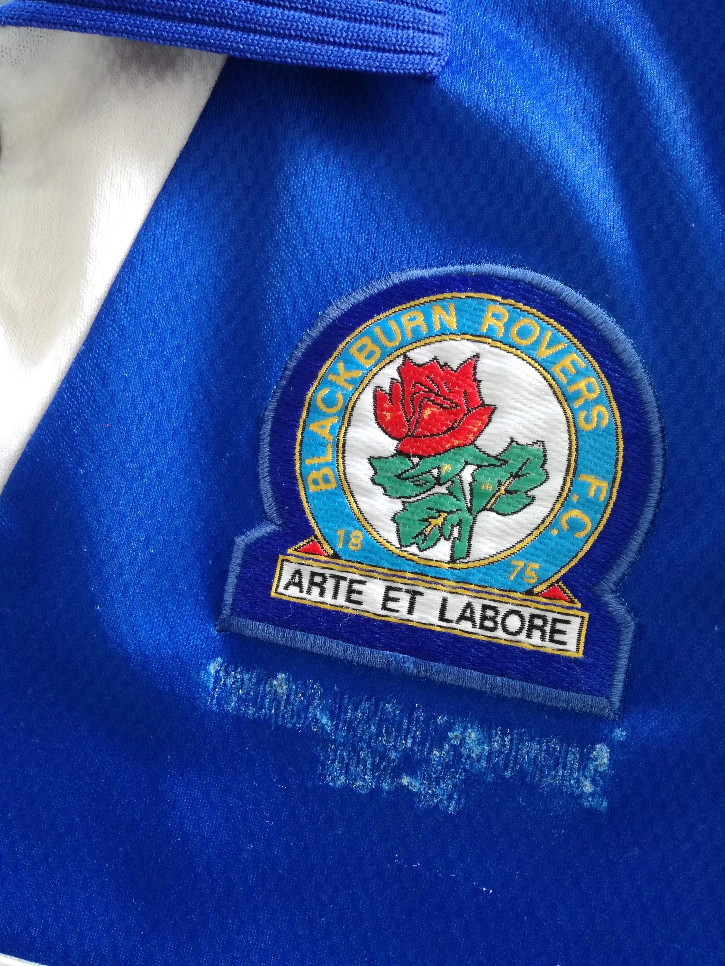 1994/95 Blackburn Rovers Home 'Champions' Premier League Football Shirt Shearer #9 (S) - Image 3