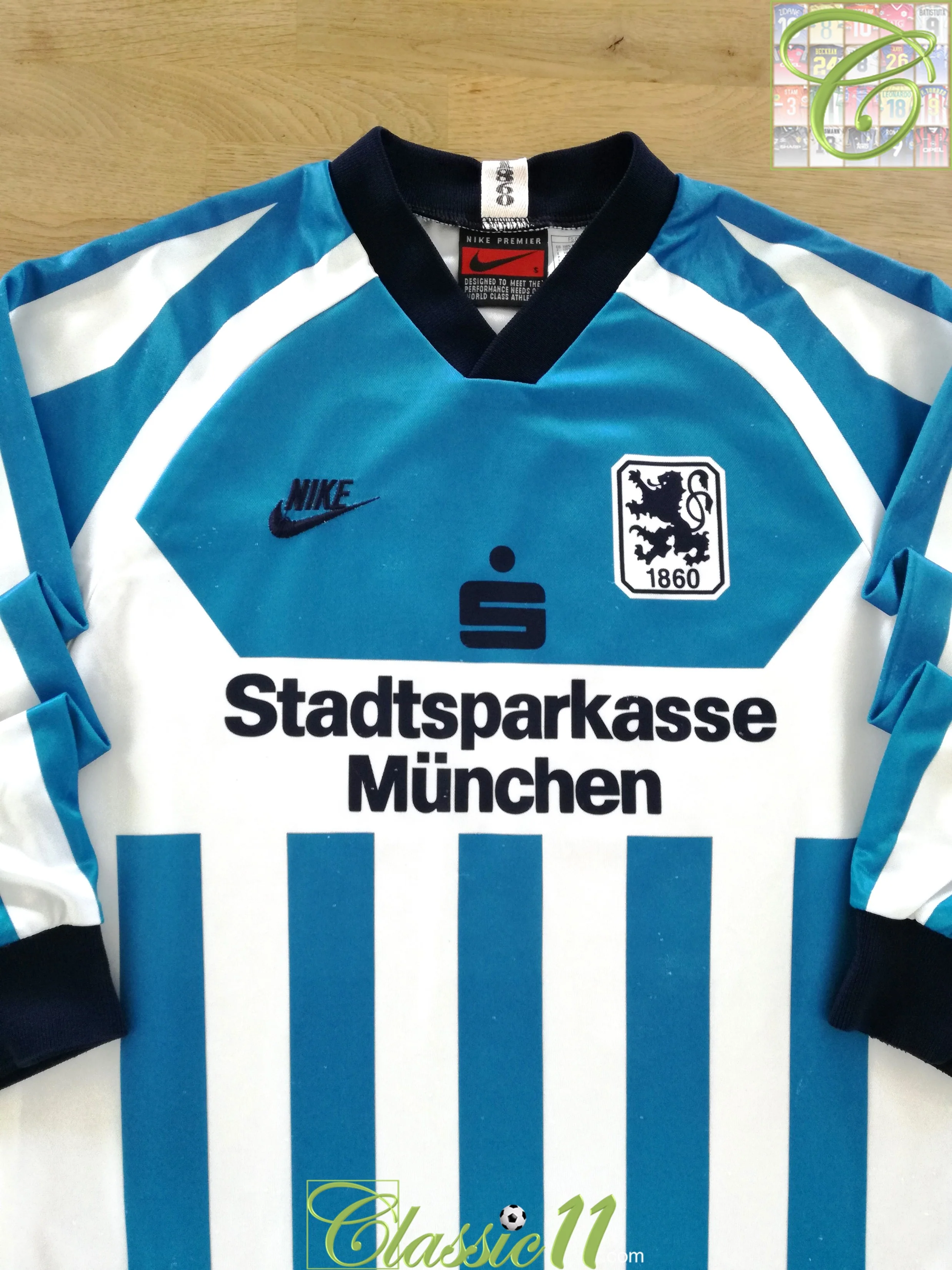 1995/96 1860 Munich Home Player Issue Football Shirt. #11 (S) - Image 9
