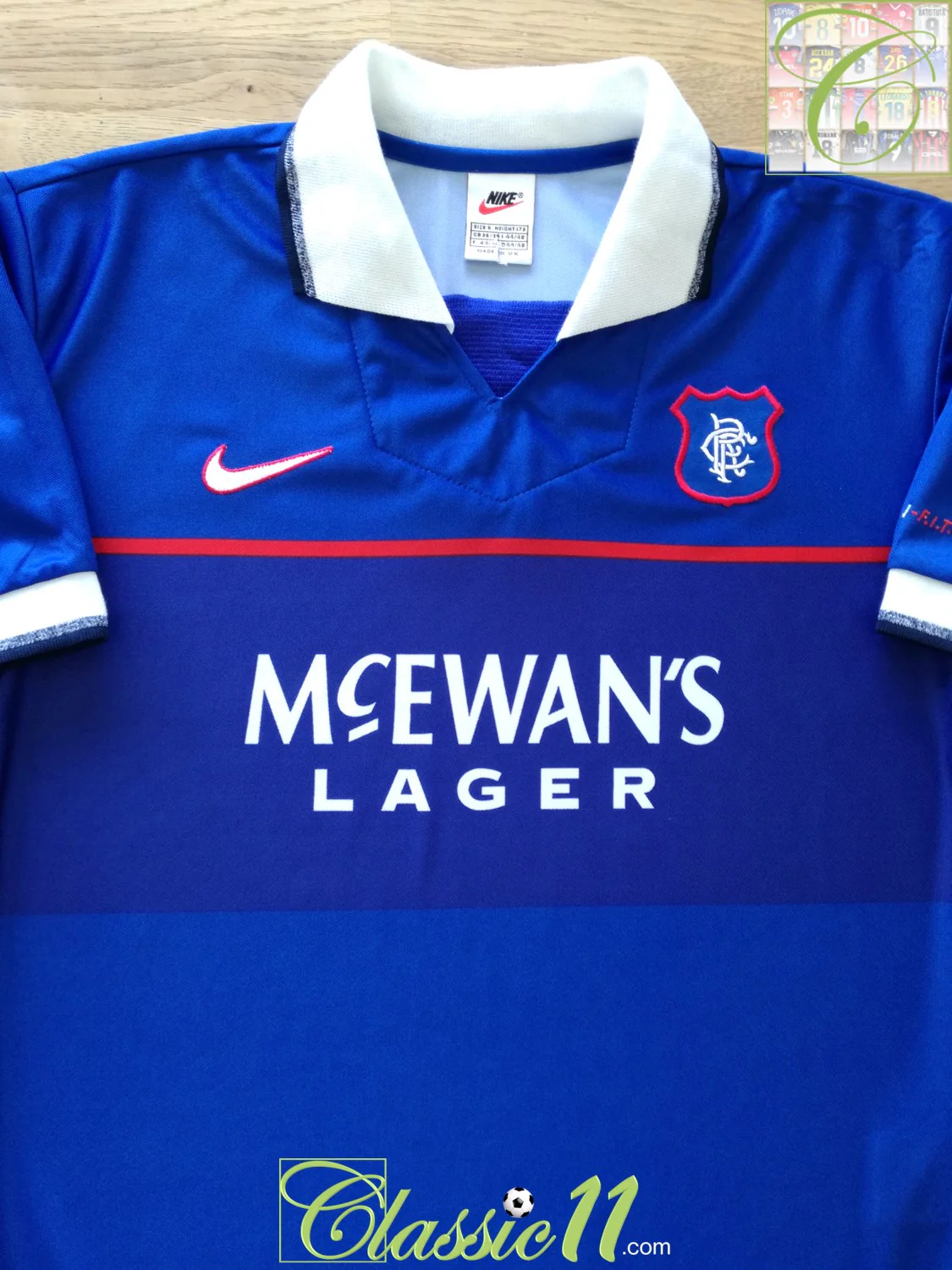 1998/99 Rangers Home Football Shirt V.Bronckhorst #8 (XL) - Image 2