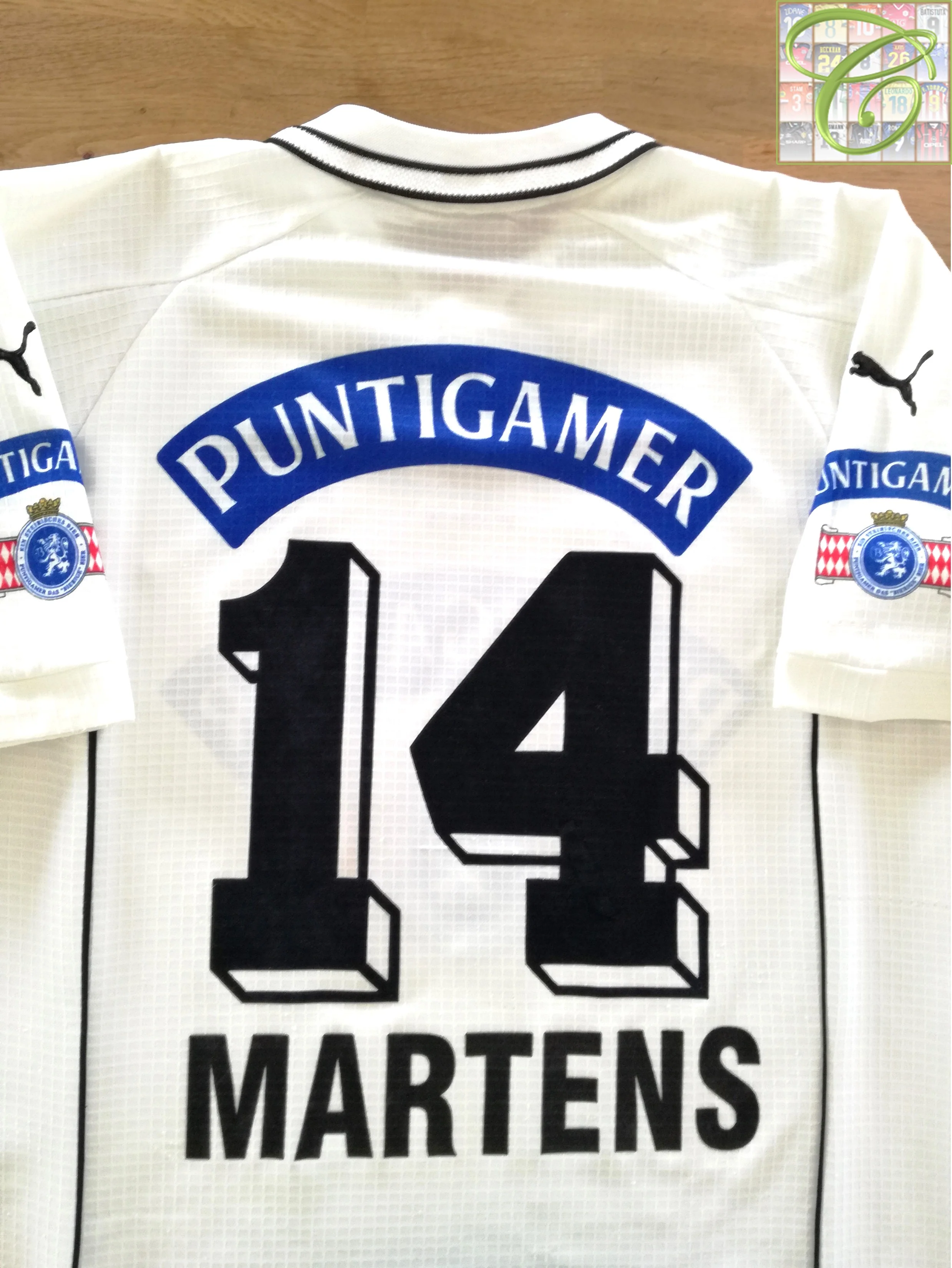1999/00 Sturm Graz Home Bundesliga Football Shirt Martens #14 (XL)