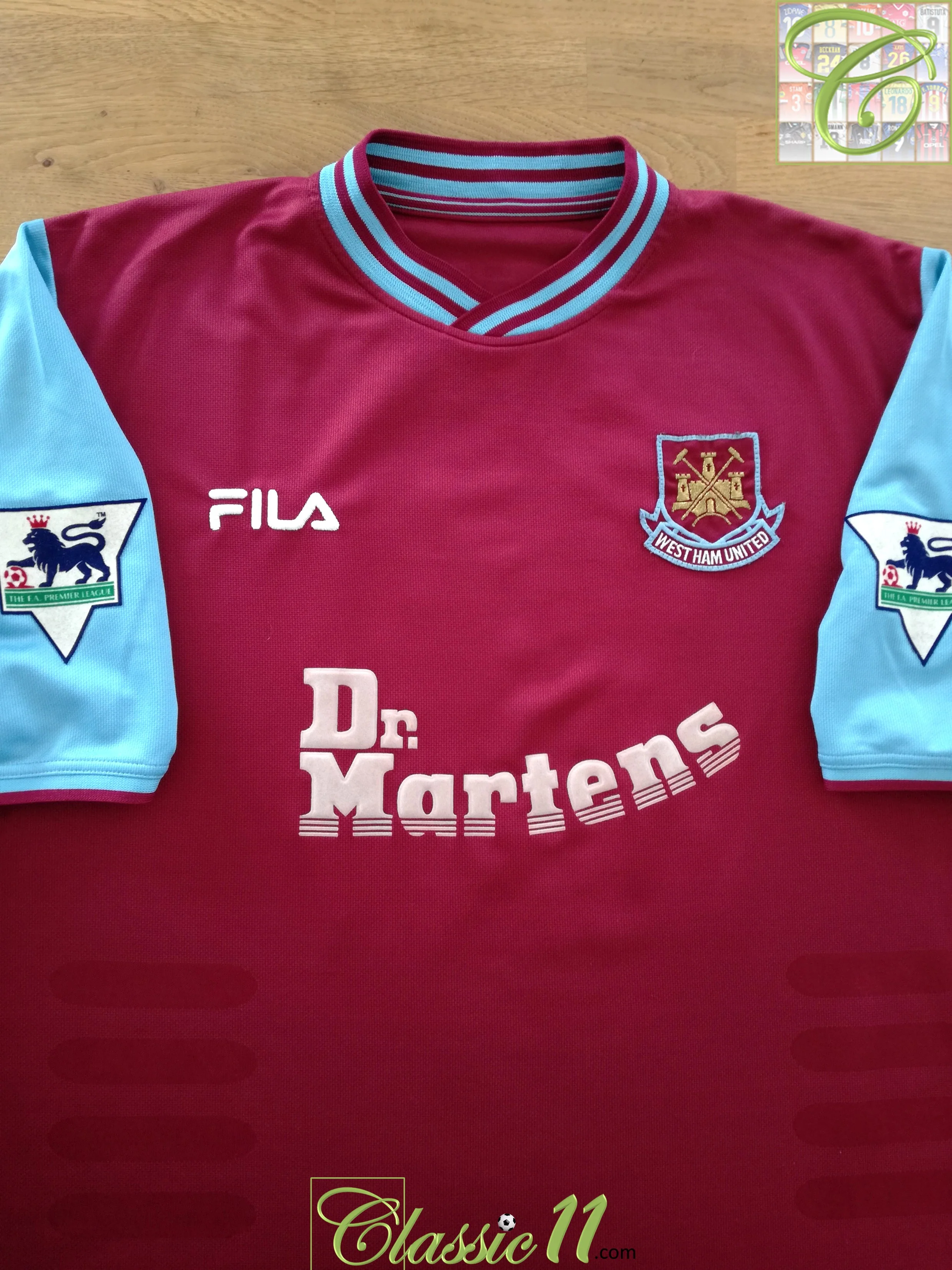 2001/02 West Ham Home Premier League Football Shirt Cole #26 (L) - Image 2