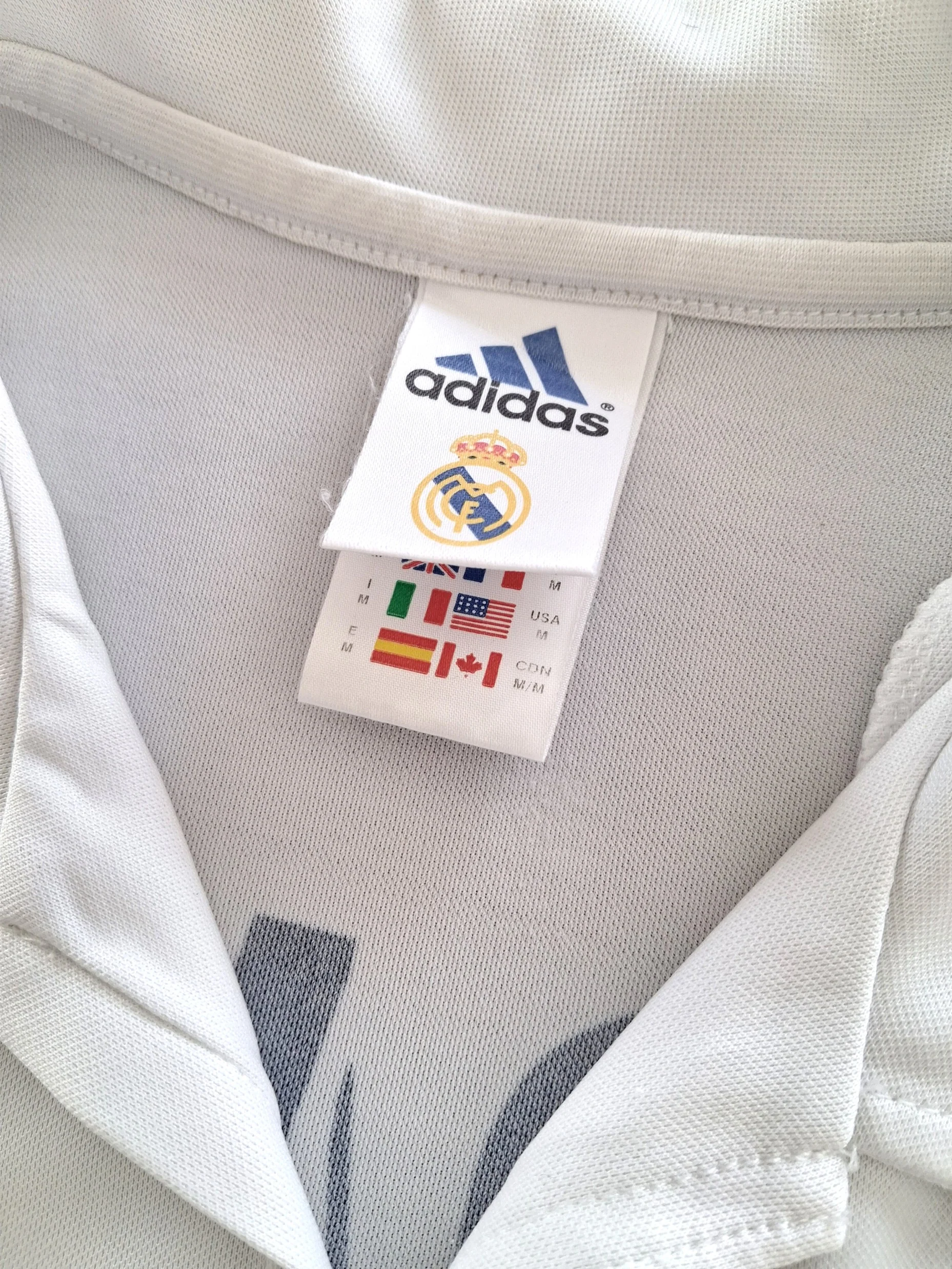 2002 Real Madrid Home La Liga Centenary Football Shirt Zidane #5 (M) - Image 3