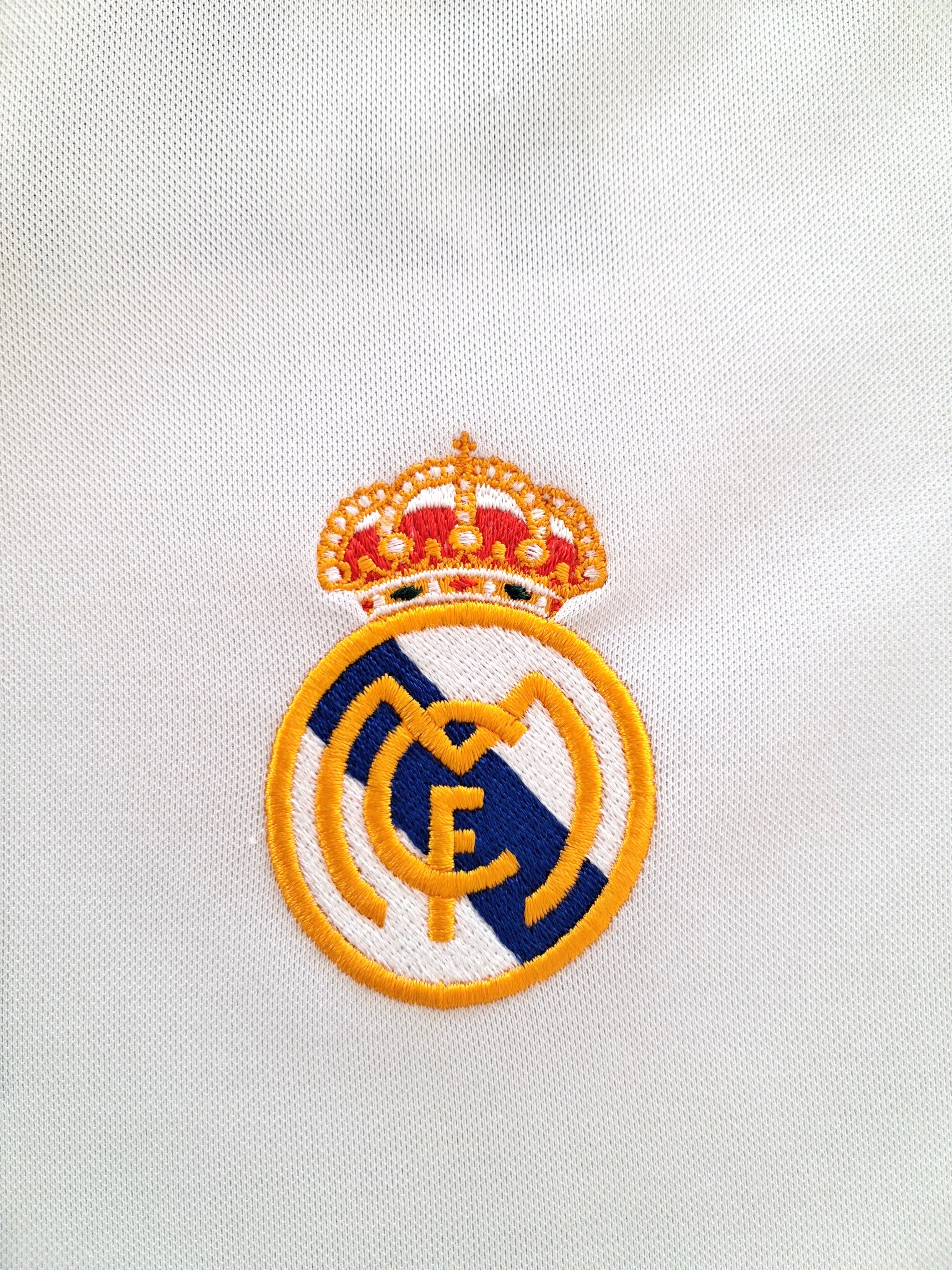 2002 Real Madrid Home La Liga Centenary Football Shirt Zidane #5 (M) - Image 8