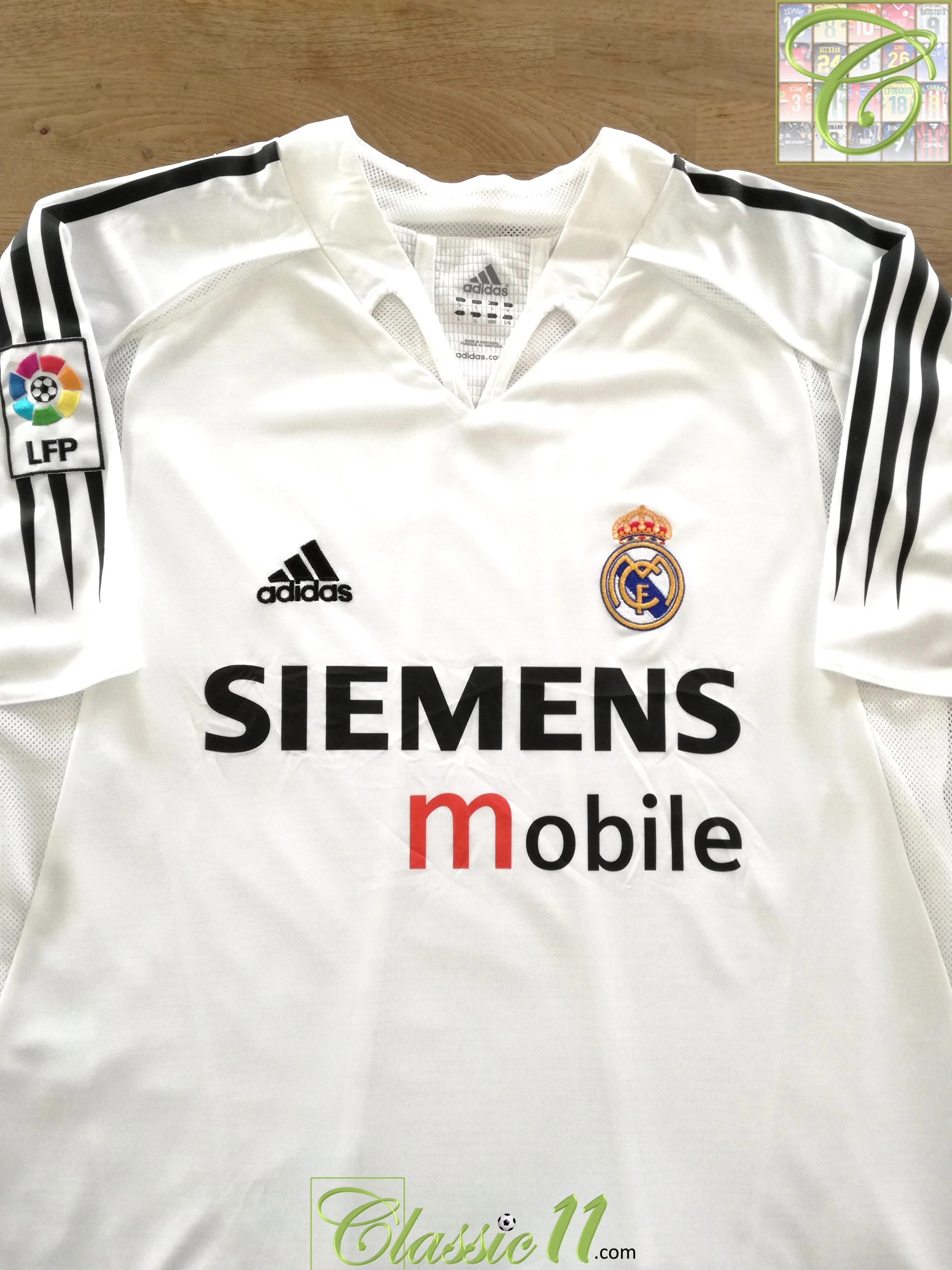 2004/05 Real Madrid Home La Liga Player Issue Football Shirt (L)