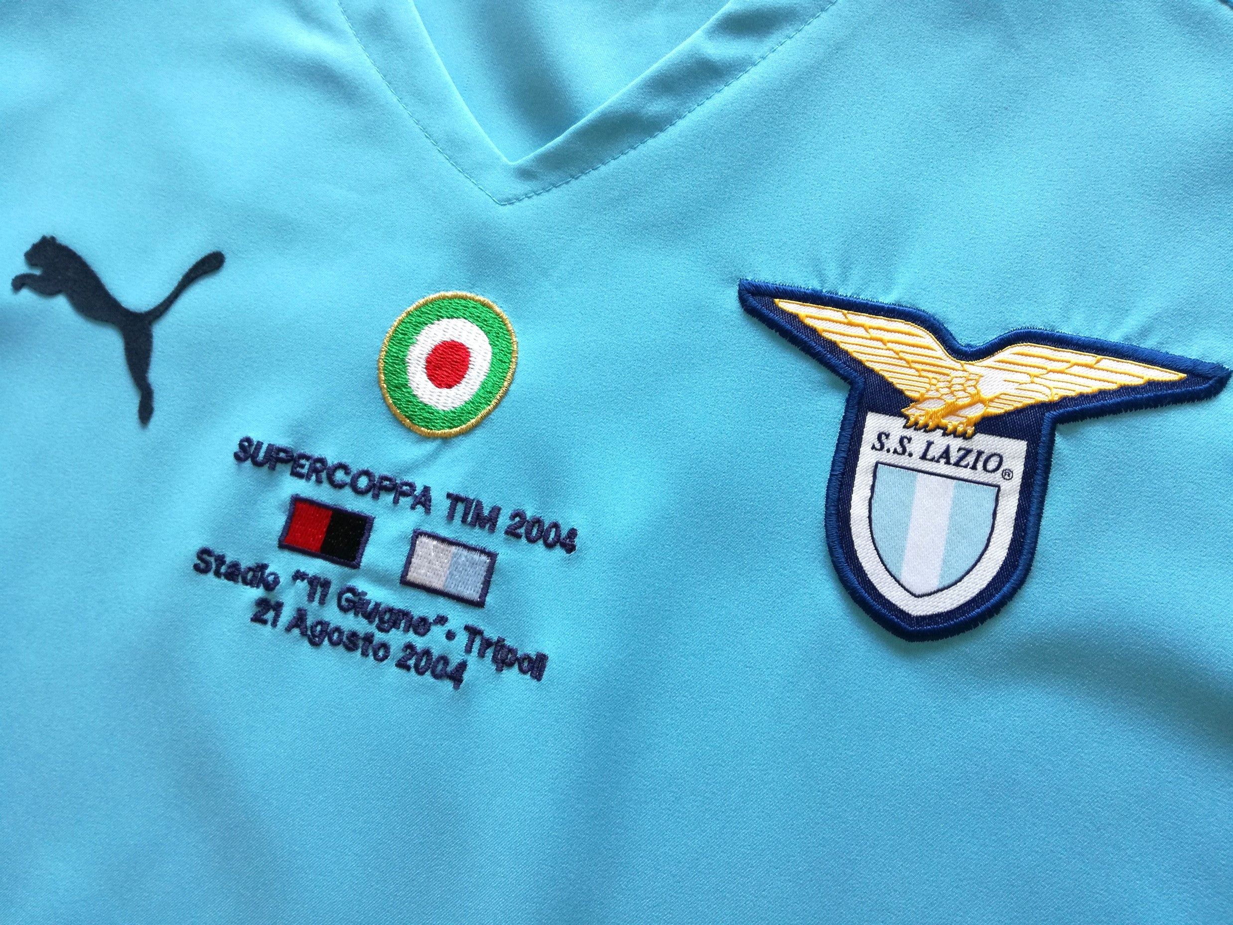 2004 Lazio Home Supercoppa Football Shirt (L) - Image 3
