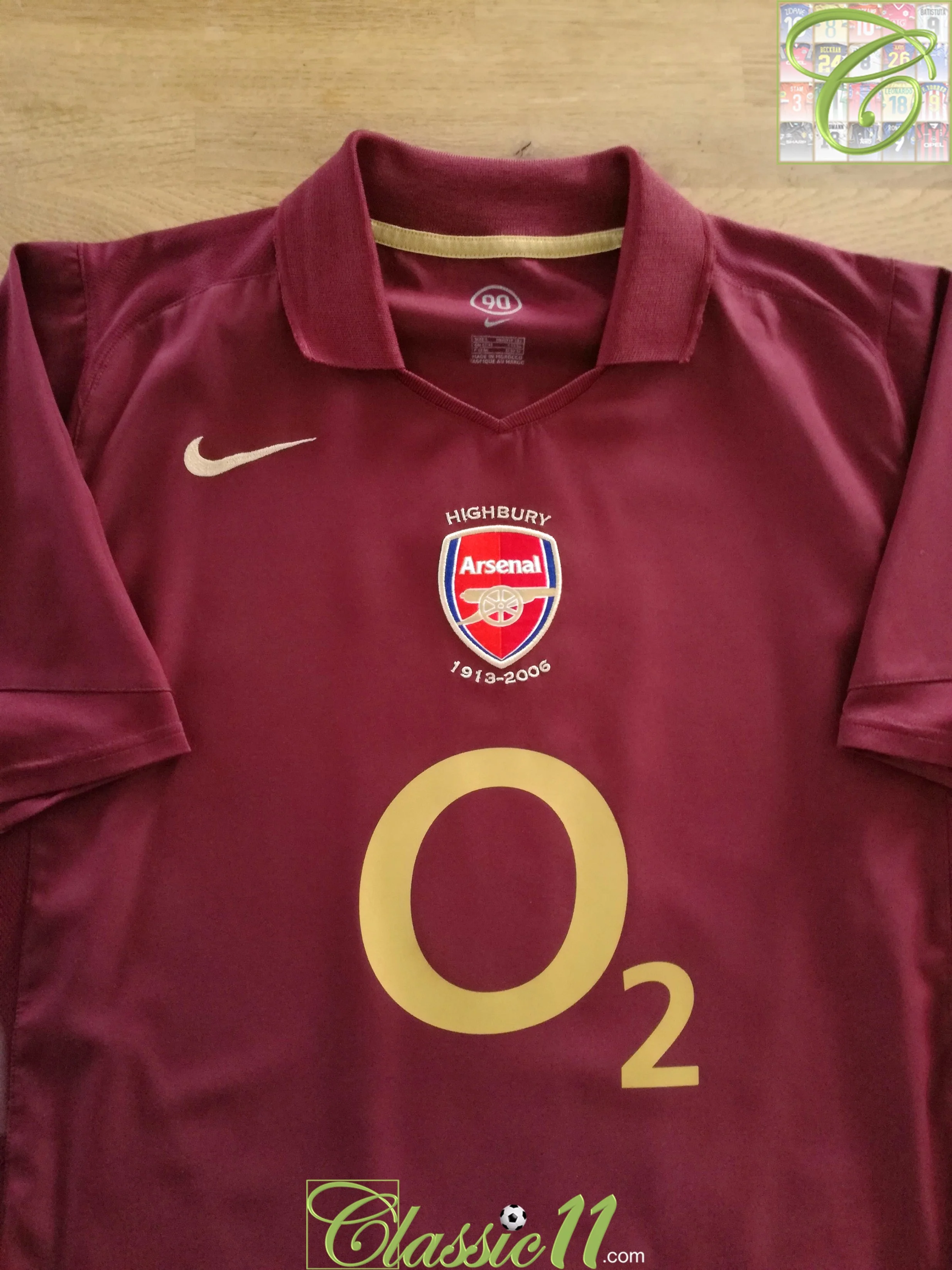 2005/06 Arsenal Home Football Shirt Cole #3 (L) - Image 2
