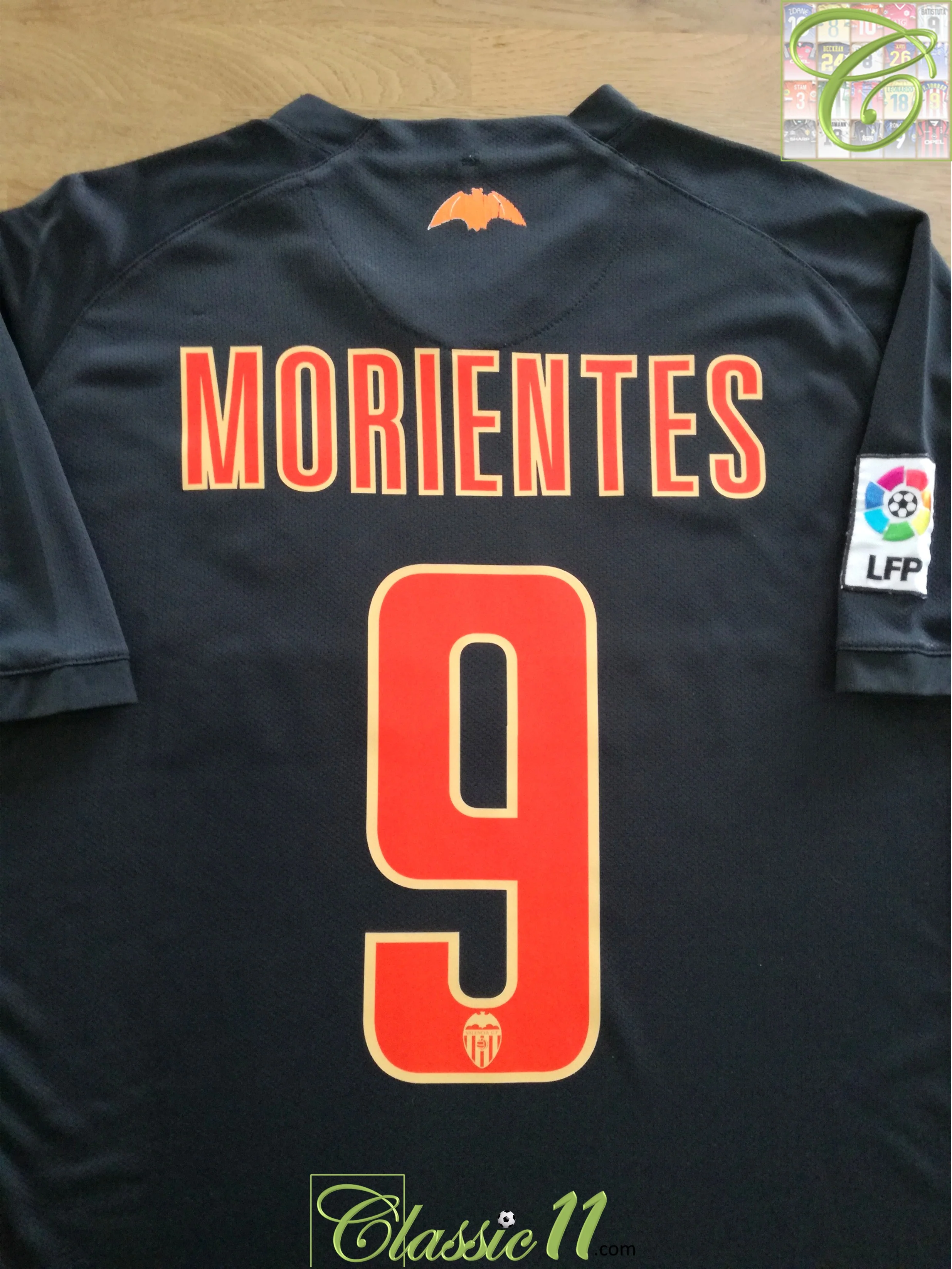 2006/07 Valencia Away La Liga Football Shirt Morientes #9 (L)