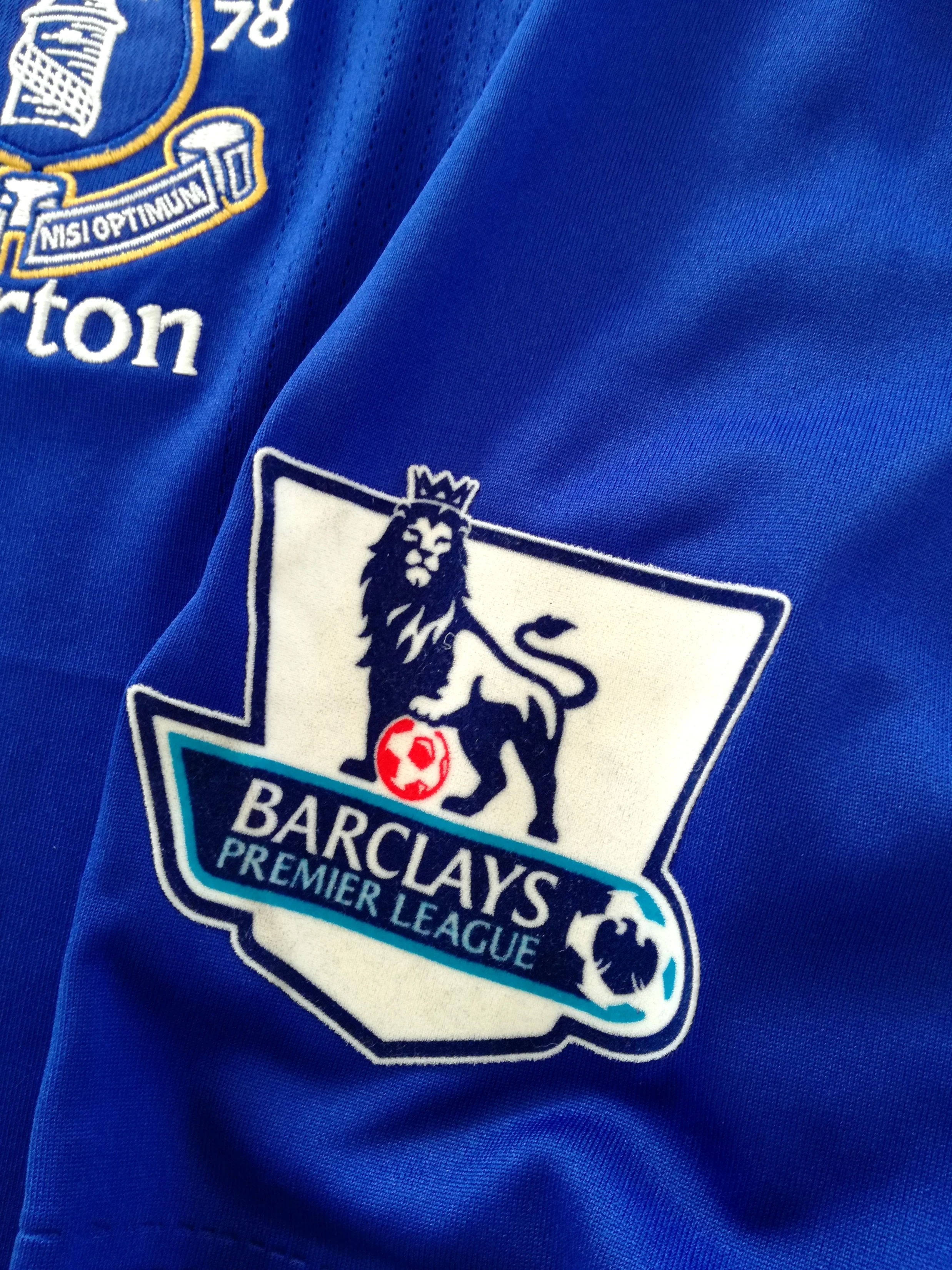 2007/08 Everton Home Match Issue Premier League Football Shirt Yobo #4 (Signed) (XXL) - Image 4