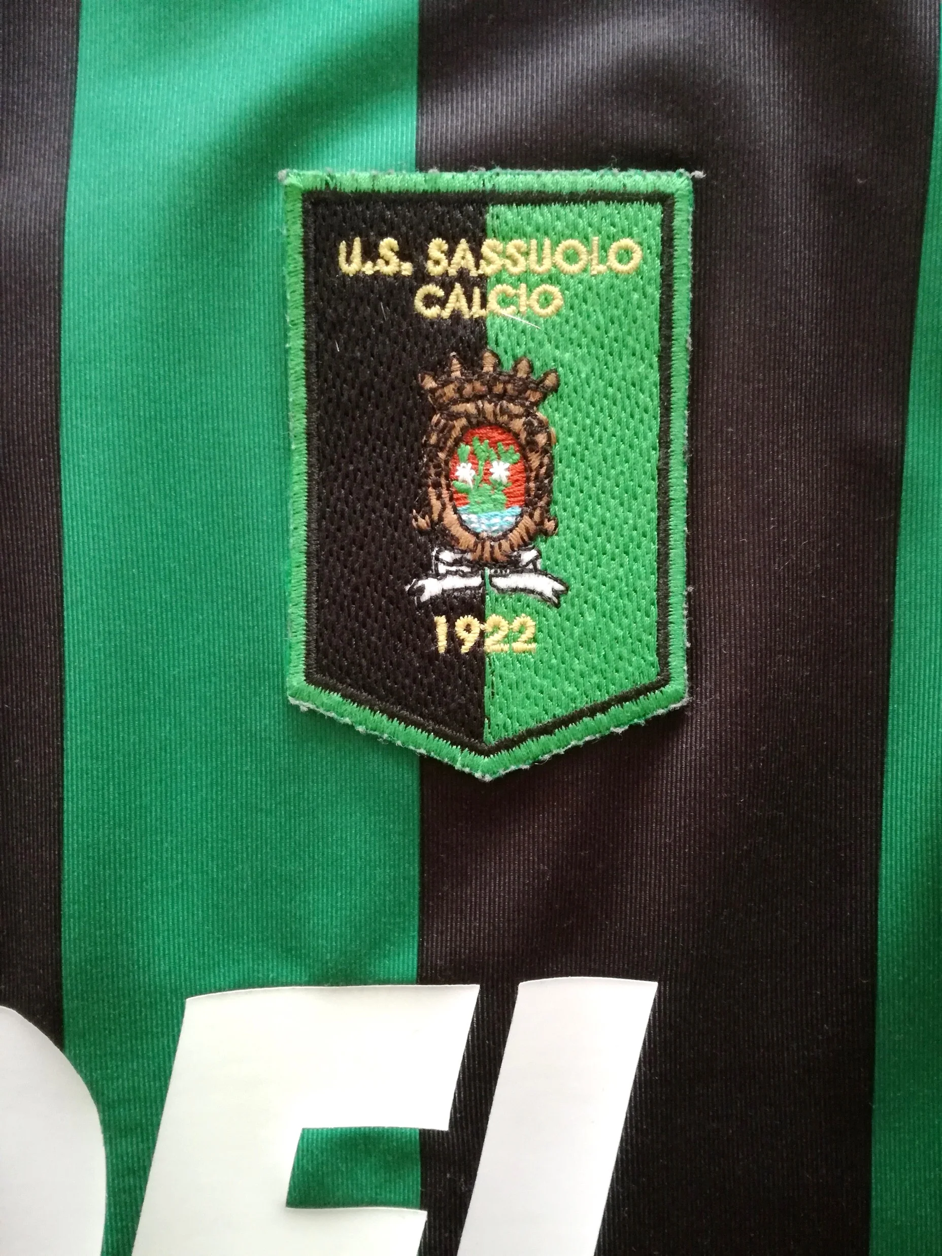 2007/08 U.S. Sassuolo Home Football Shirt #11 (M) - Image 3