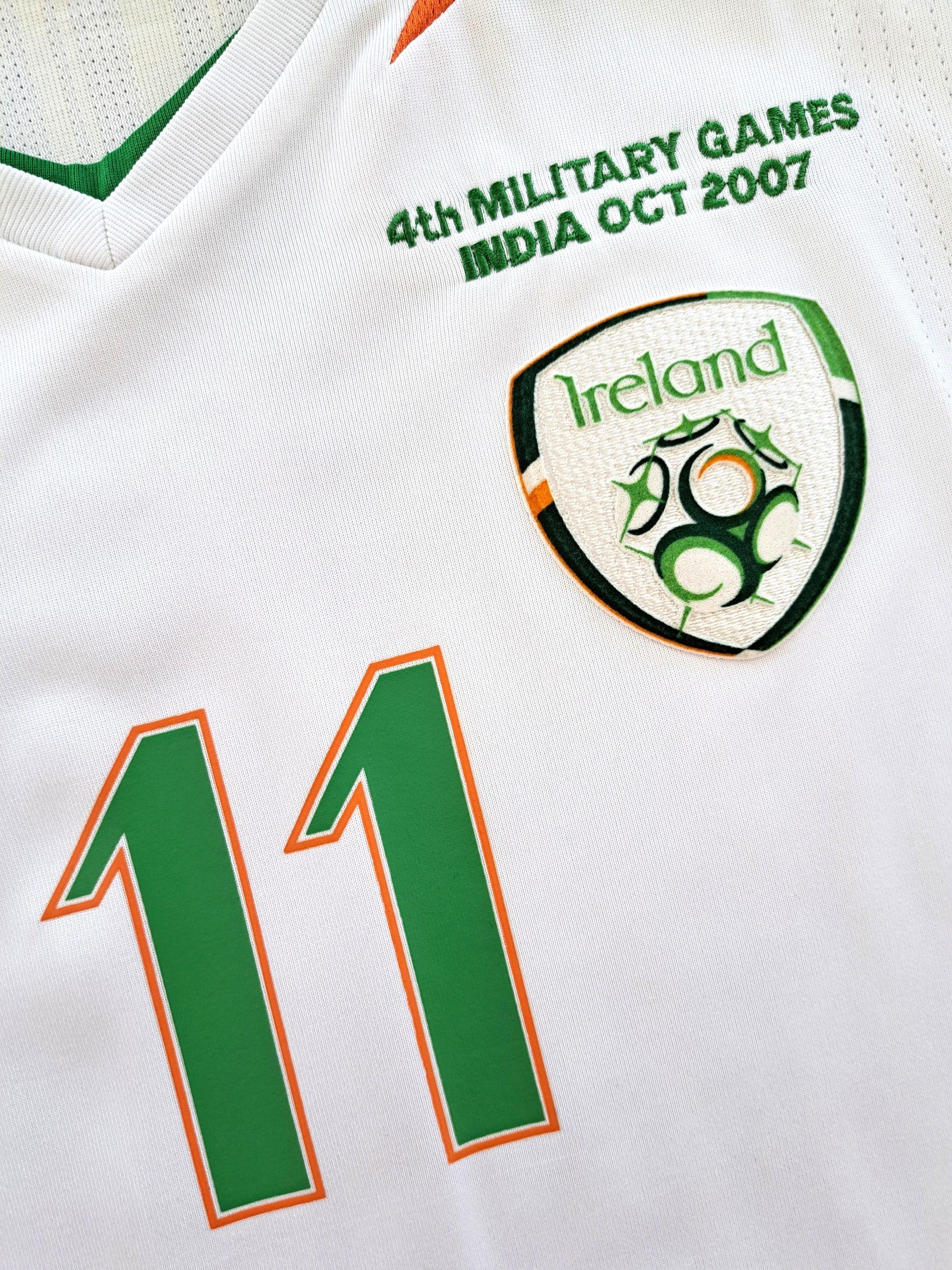 2007 Republic of Ireland Away '4th Military Games' Football Shirt #11 (L) - Image 4