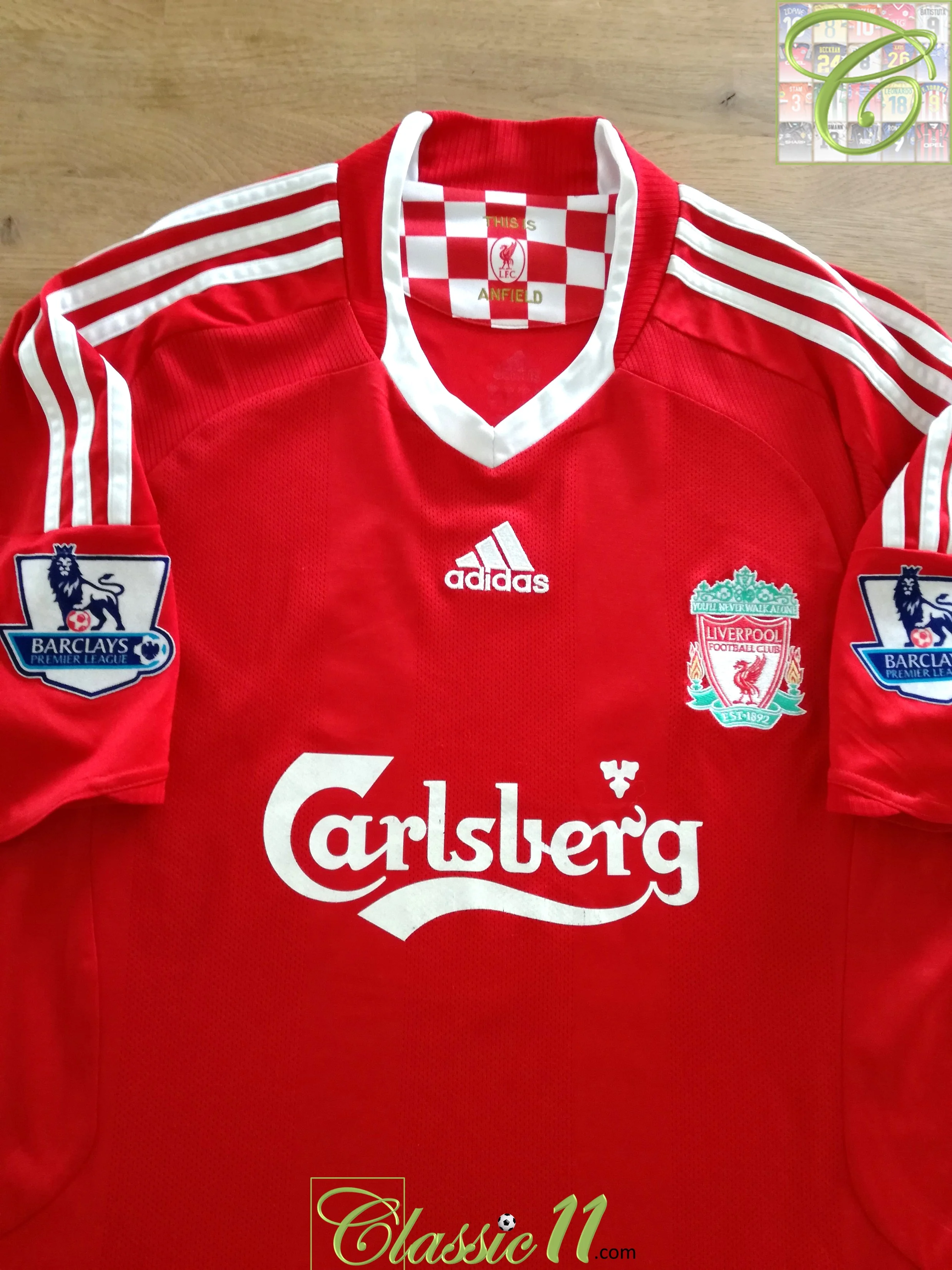 2008/09 Liverpool Home Premier League Football Shirt Babel #19 (L) - Image 2