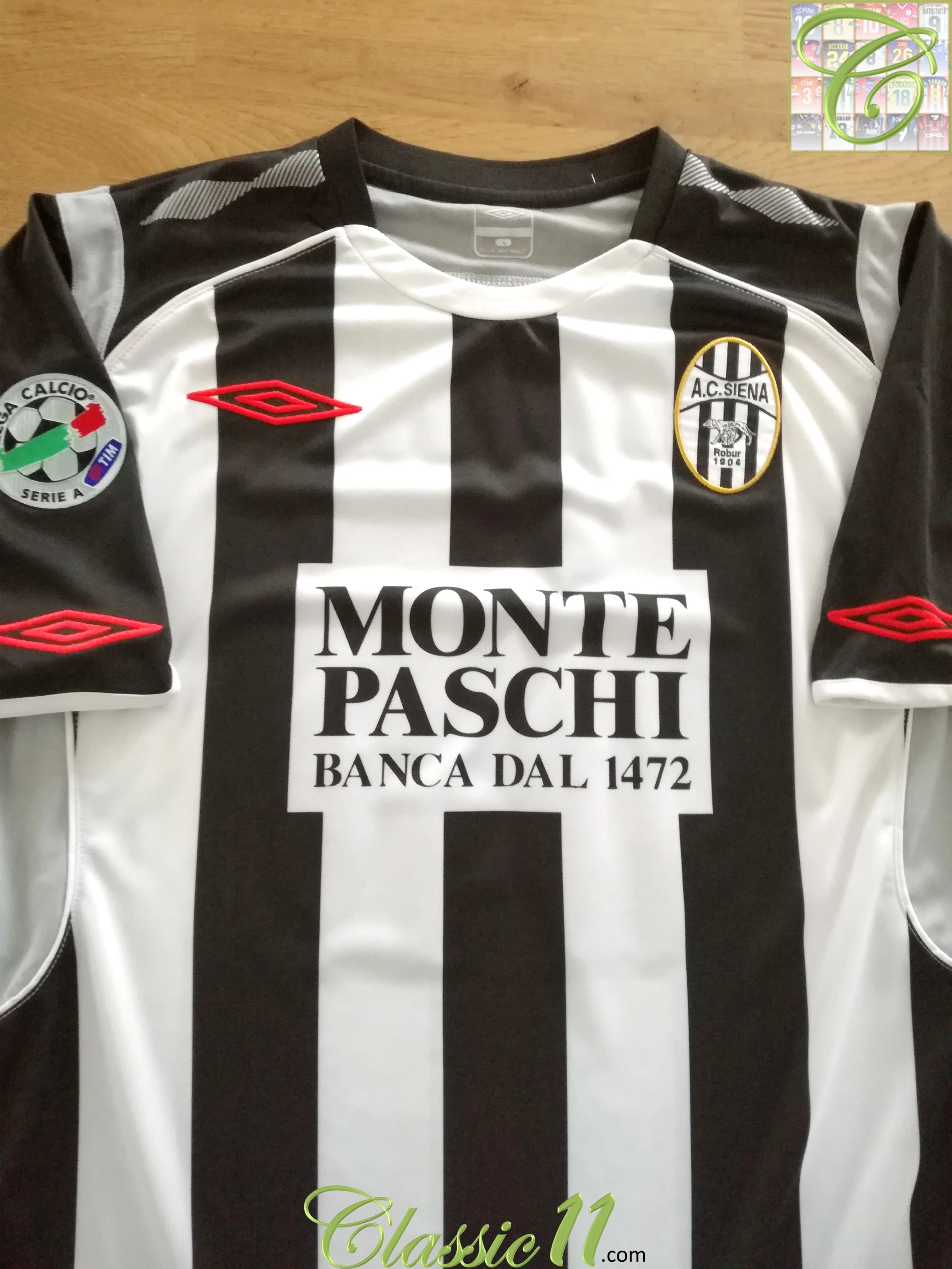 2008/09 Siena Home Serie A Football Shirt Coppola #55 (L) - Image 2