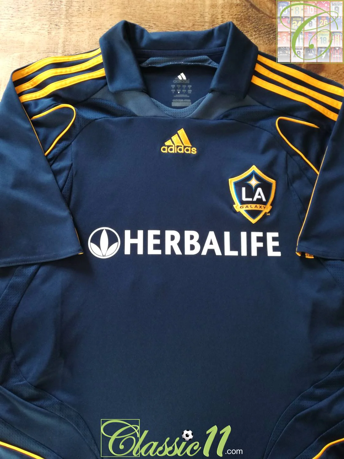 2008 LA Galaxy Away MLS Football Shirt Klein #7 (XL) - Image 5