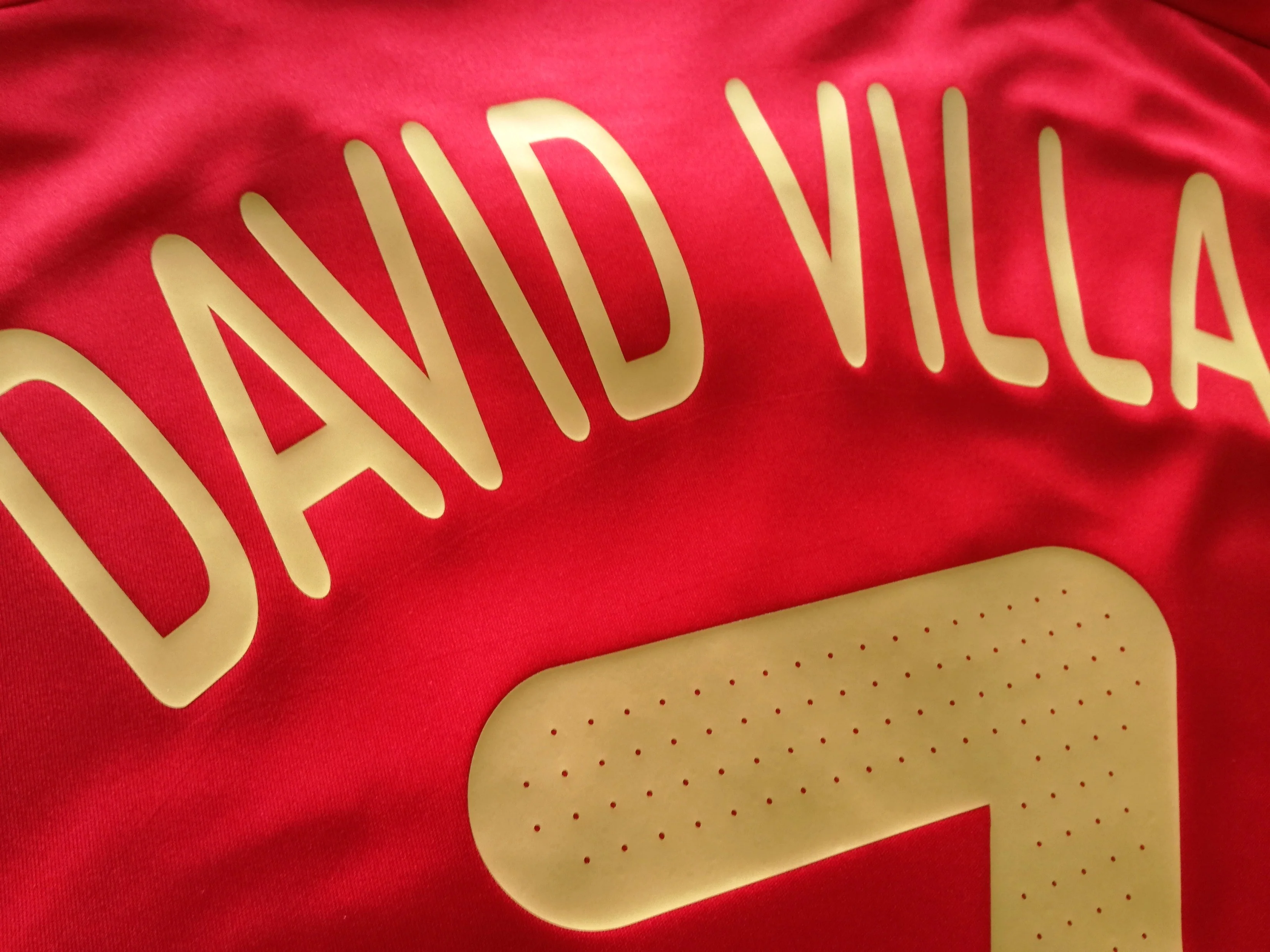 2009 Spain Home Confederations Cup Football Shirt David Villa #7 (XL) - Image 8