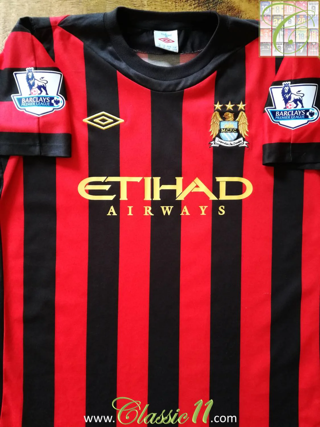 2011/12 Man City Away Premier League Football Shirt Zabaleta #5 (L) - Image 2