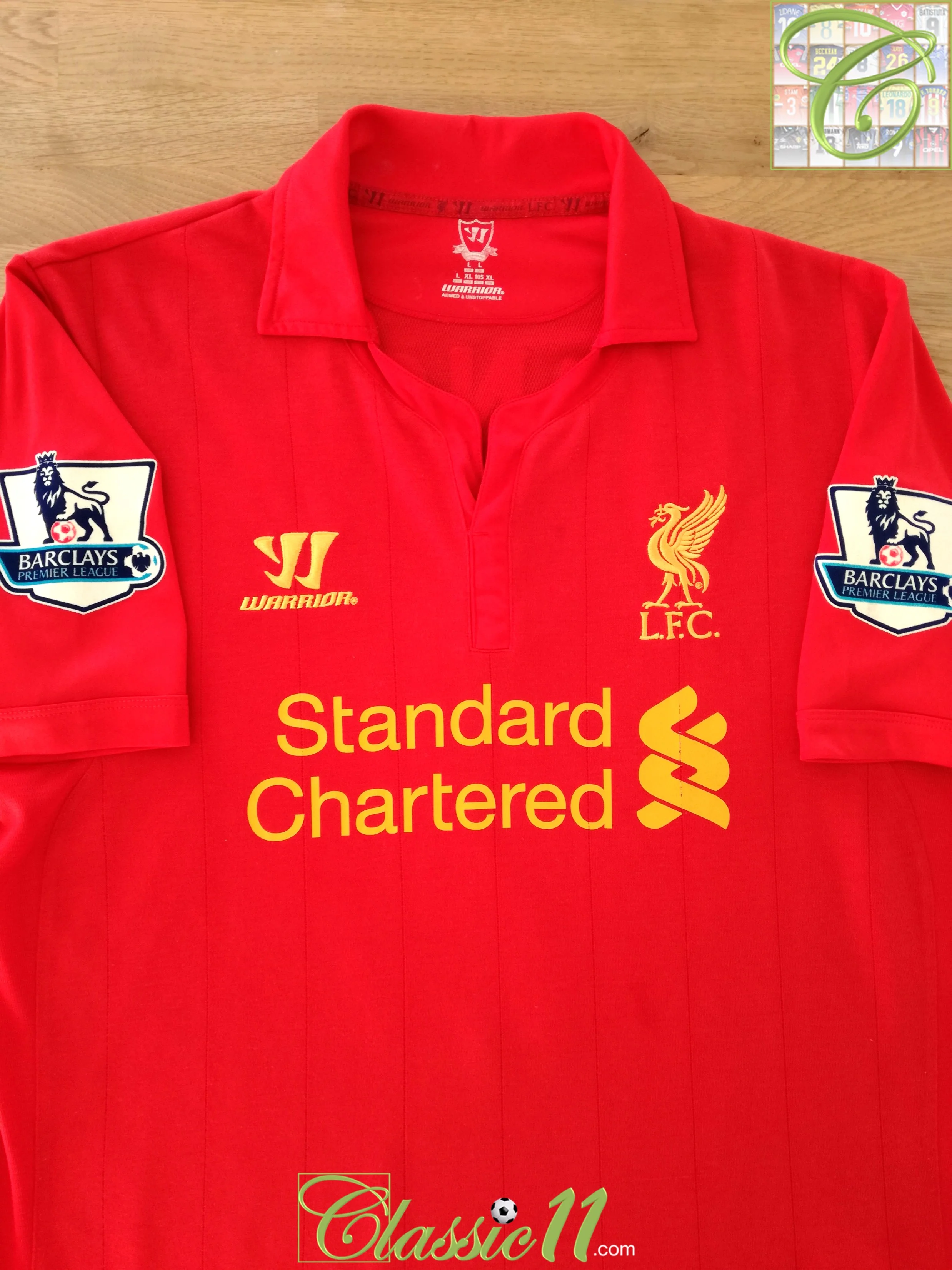 2012/13 Liverpool Home Premier League Football Shirt Johnson #2 (L) - Image 2