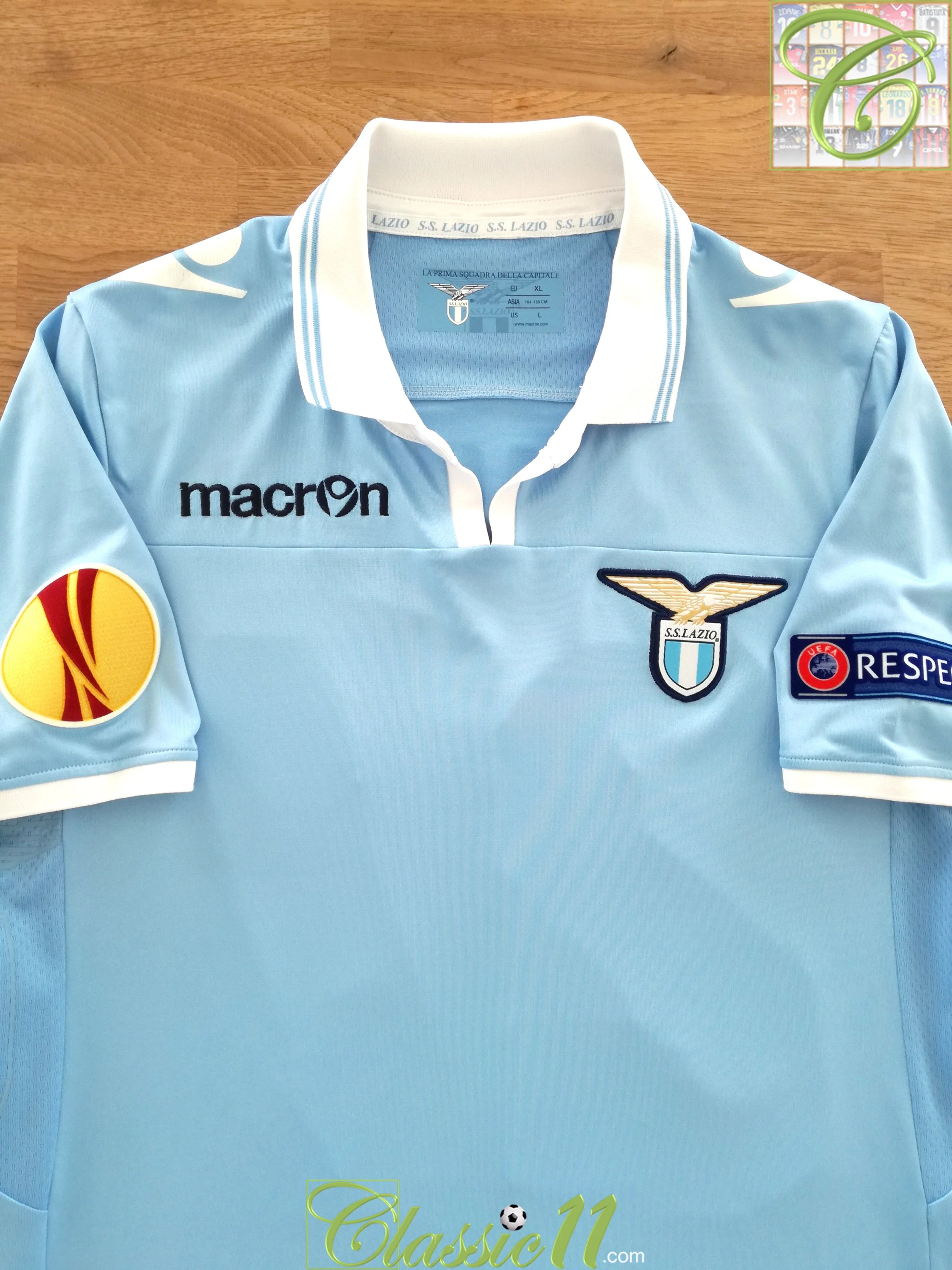 2012 Lazio Home Europa League Match Worn Football Shirt Cana #27 (XL) - Image 2