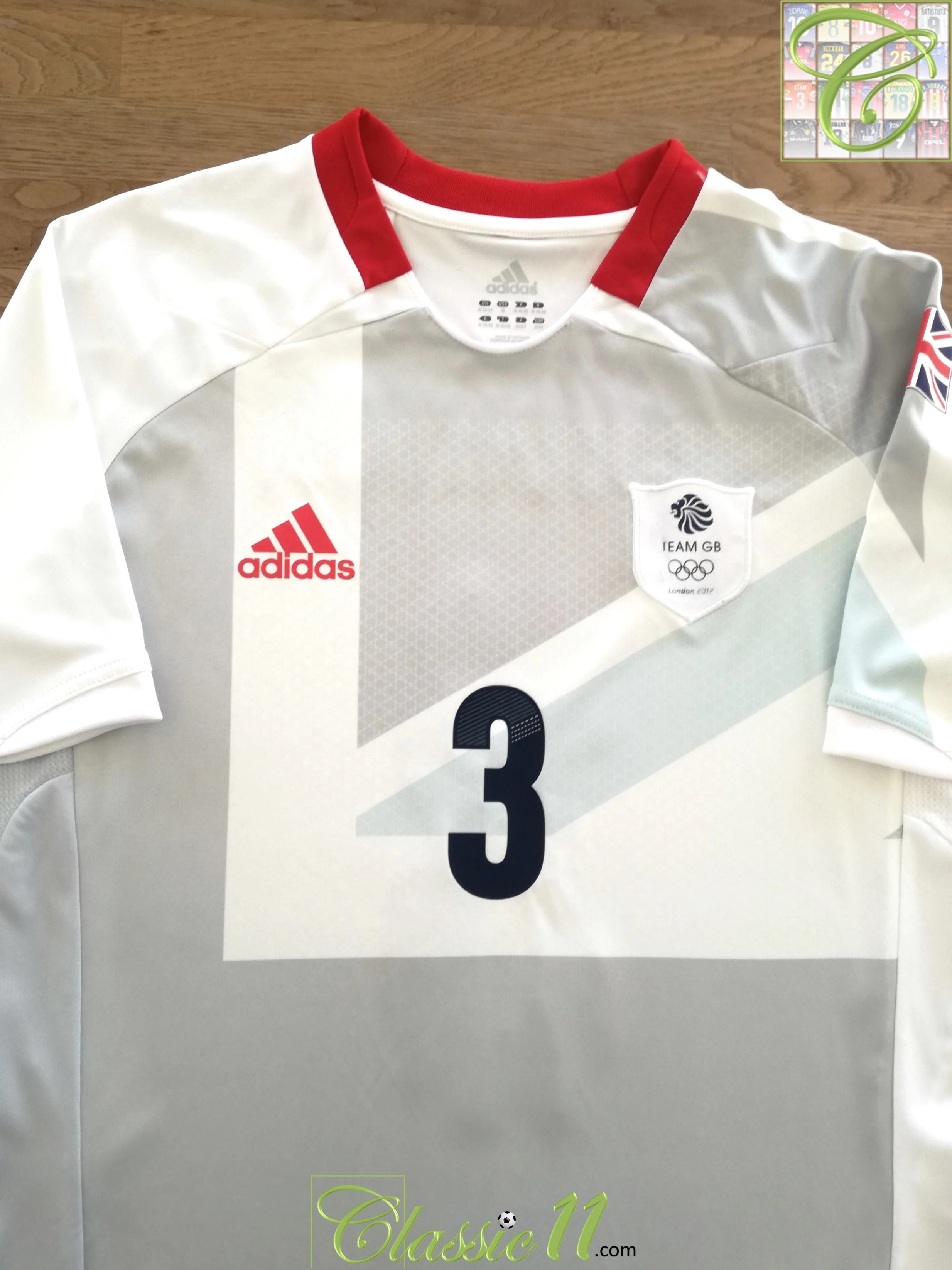 2012 Great Britain Olympic Away Football Shirt Houghton #3 (W) (12-14) - Image 2