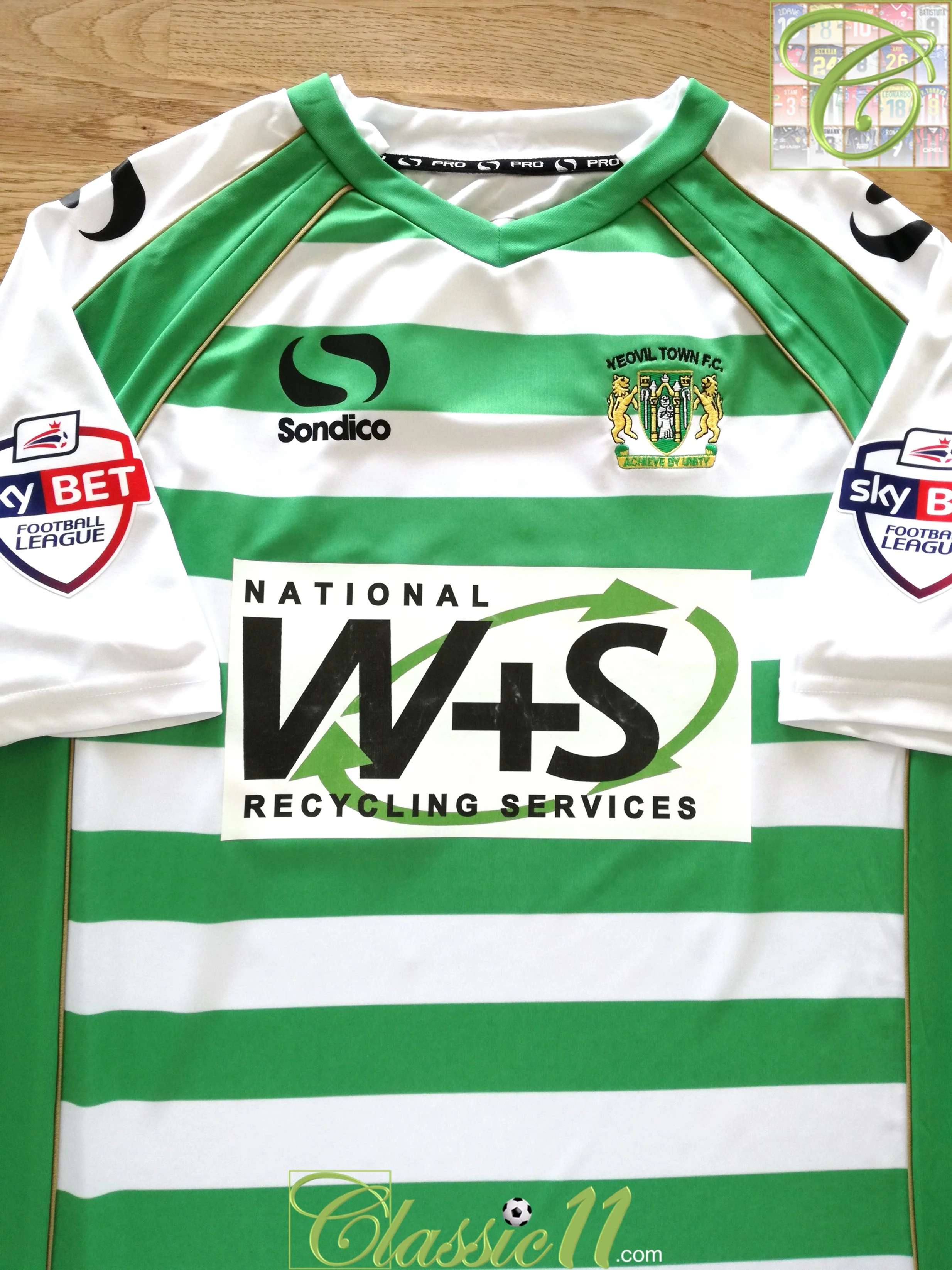 2013/14 Yeovil Town Home Match Worn Football League Shirt Grant #23 (S) - Image 2
