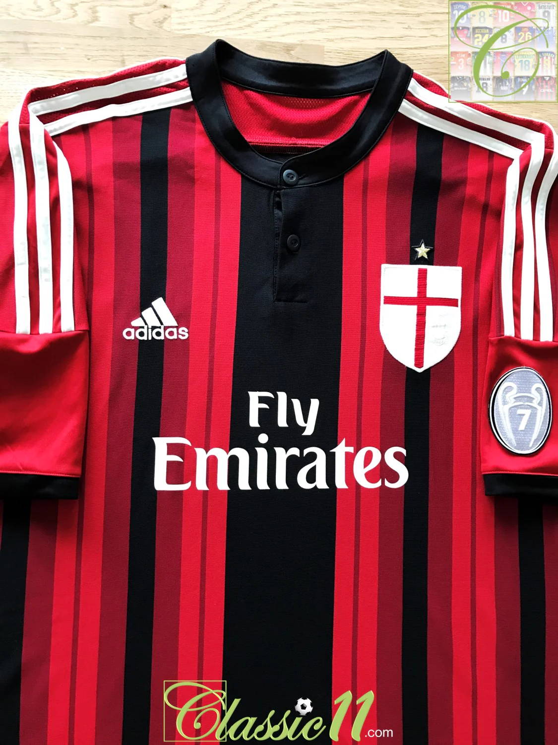 2014/15 AC Milan Home European Cup Football Shirt (XL)