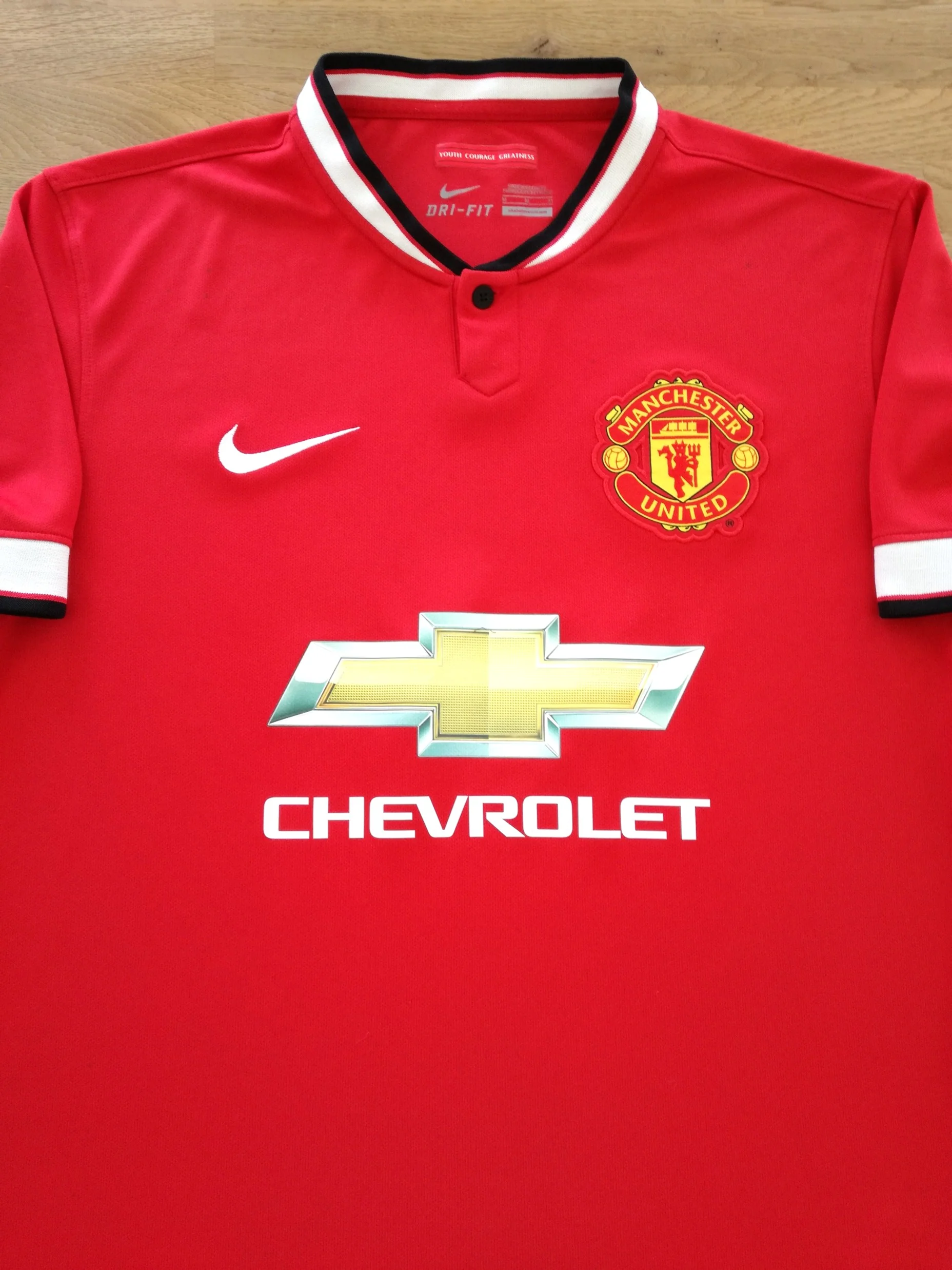 2014/15 Man Utd Home Football Shirt (M)