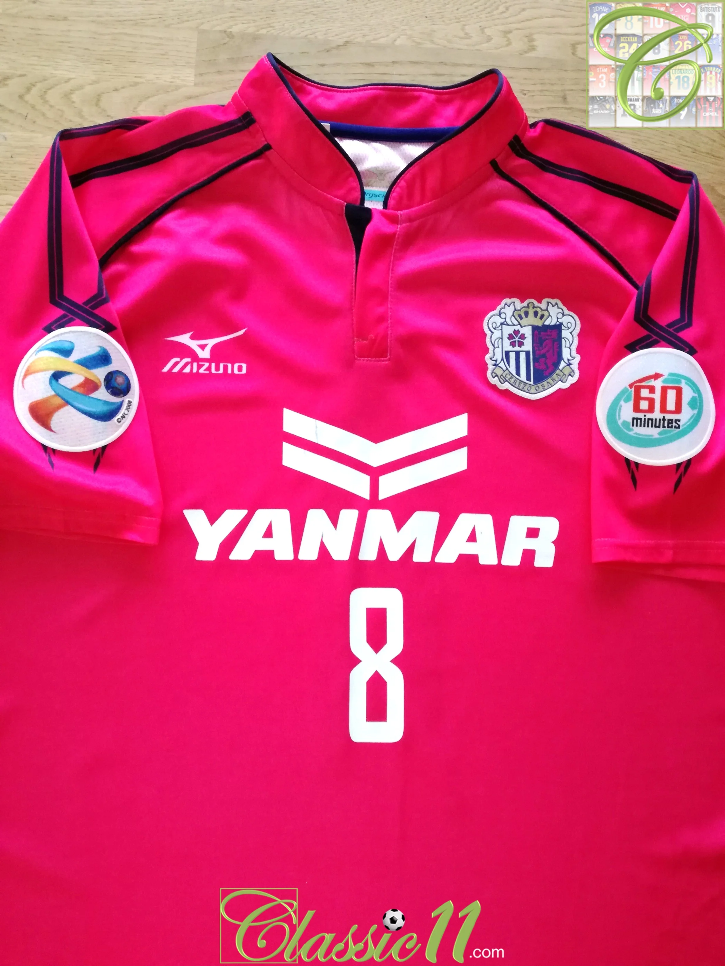 2014 Cerezo Osaka Home AFC Champions League Football Shirt Kakitani #8 (XL) - Image 2