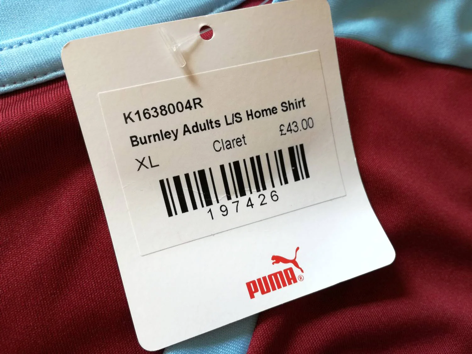 2015/16 Burnley Home Football Shirt. (XL) *BNWT* - Image 4