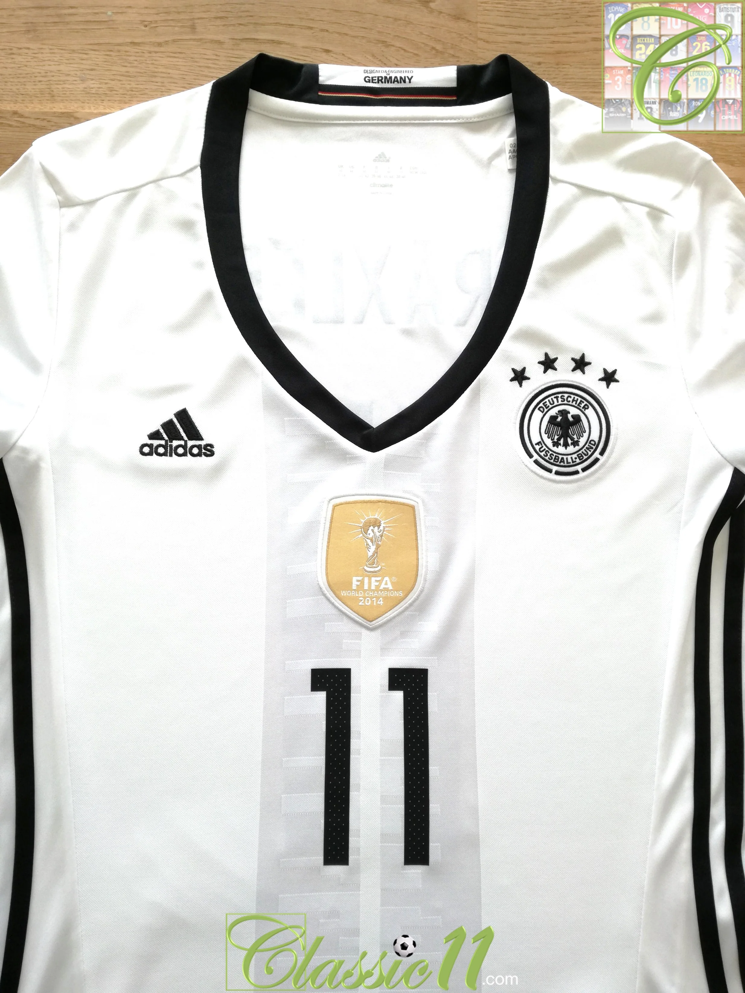 2015/16 Germany Home World Champions Football Shirt Draxler #11 (W) (M) - Image 2