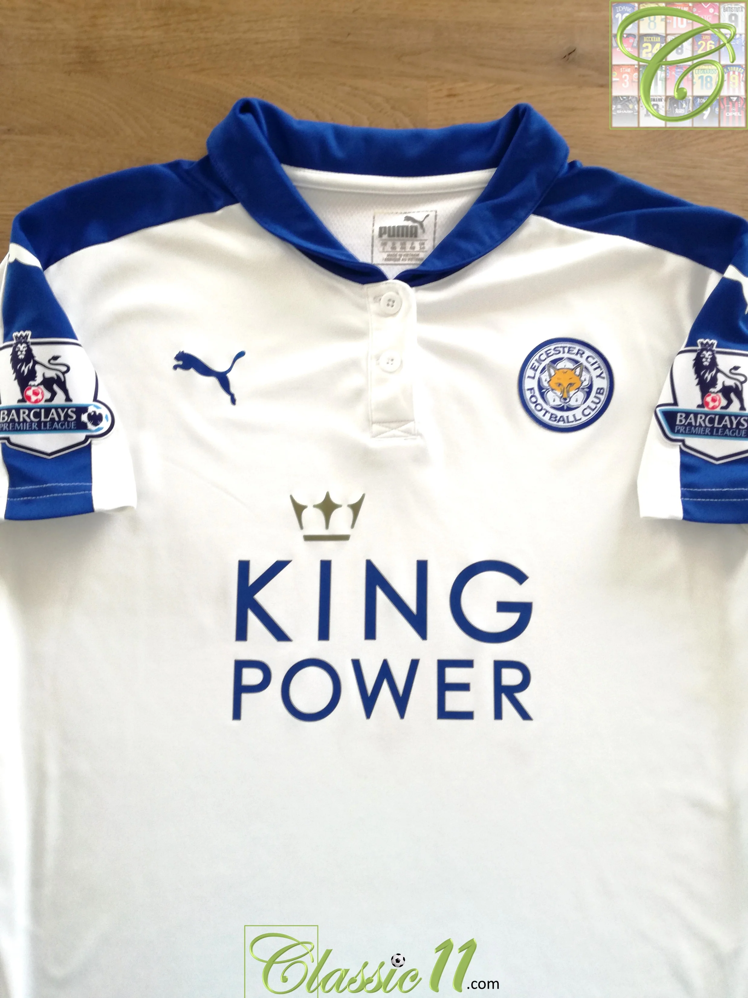 2015/16 Leicester City 3rd Premier League Football Shirt (W) (Size 14)