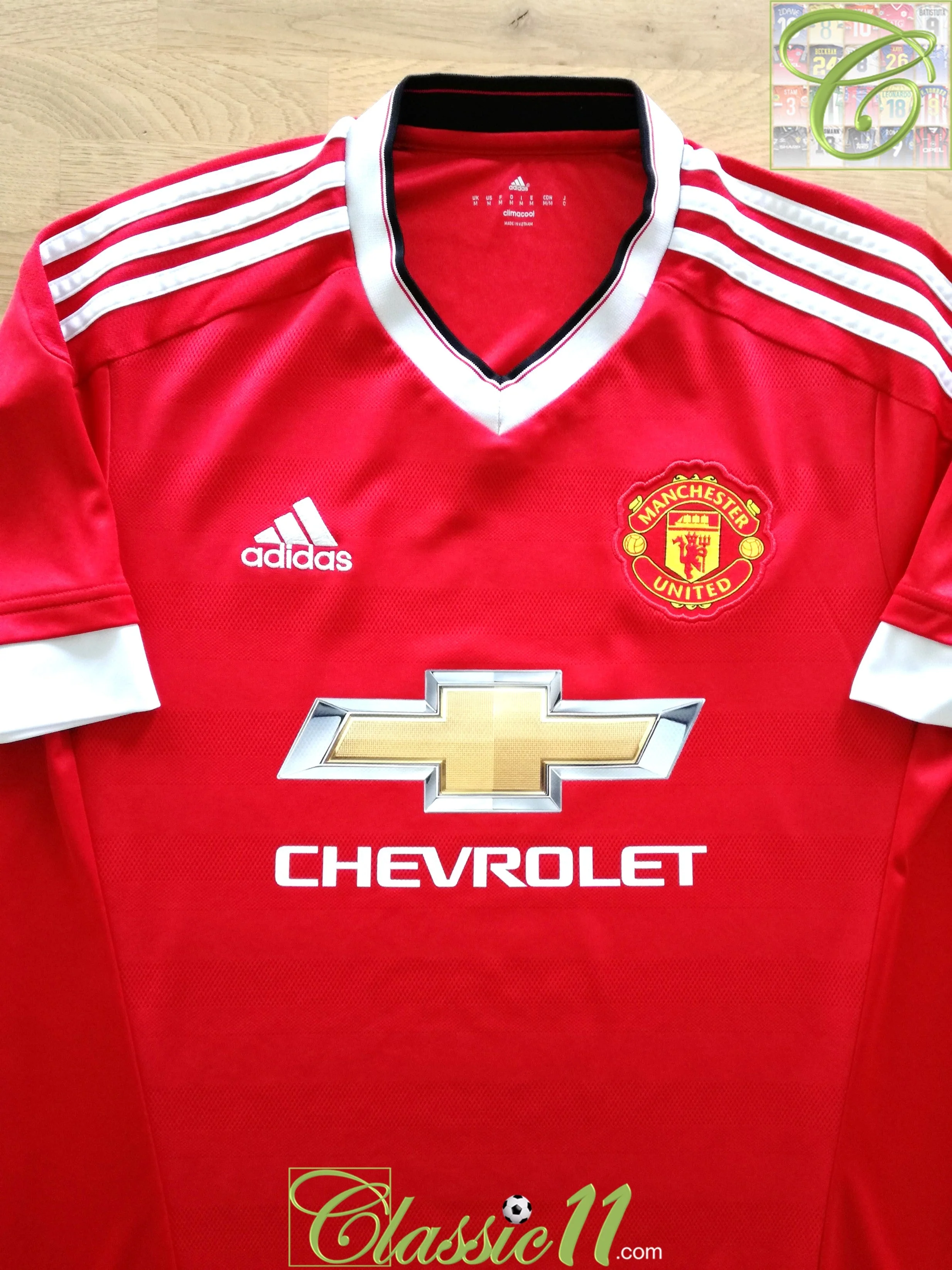 2015/16 Man Utd Home Premier League Football Shirt Mata #8 (M) - Image 2