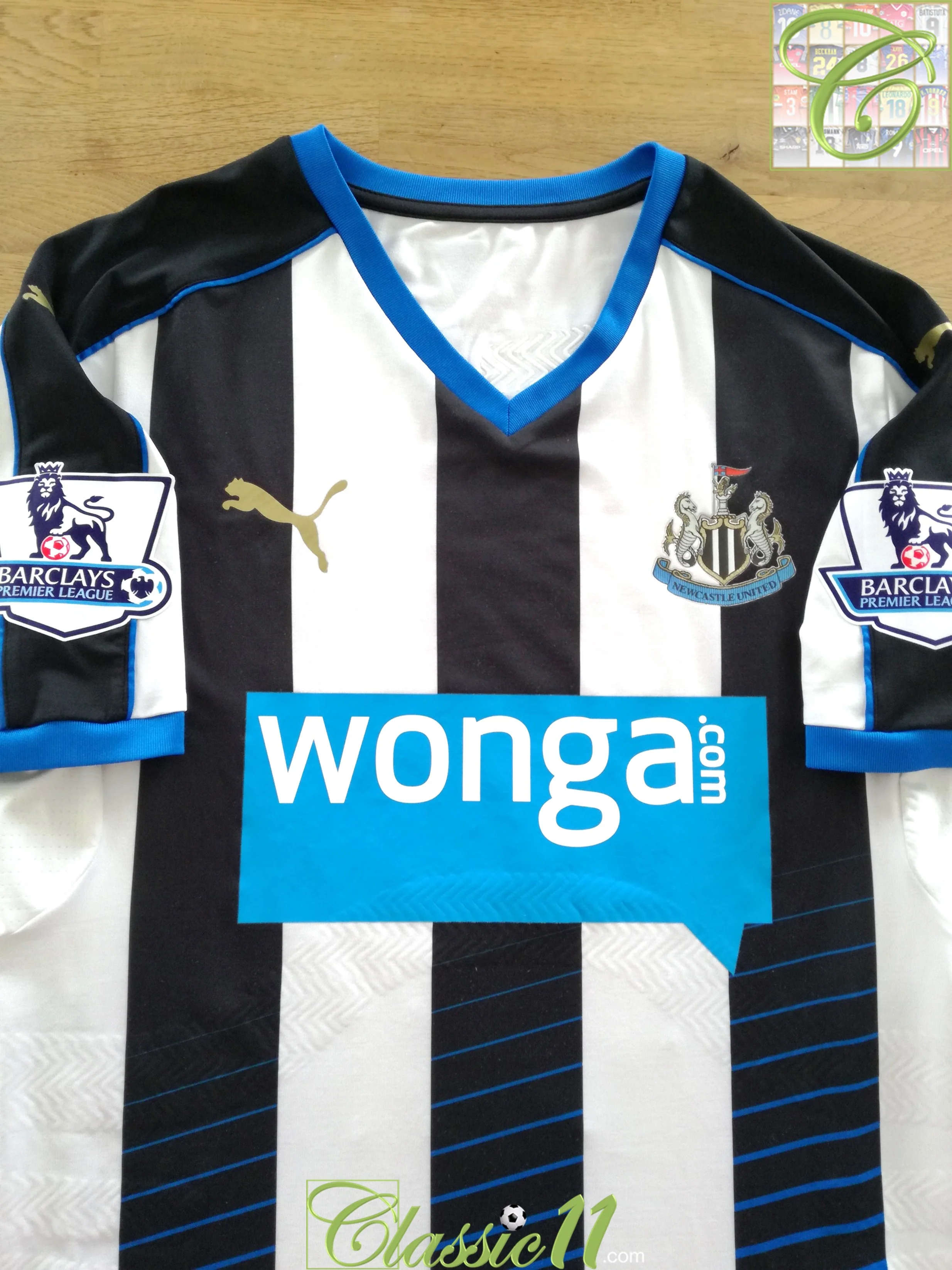 2016 Newcastle United Home Match Worn (vs Man Utd) Premier League Football Shirt Mbemba #18 (L) - Image 8