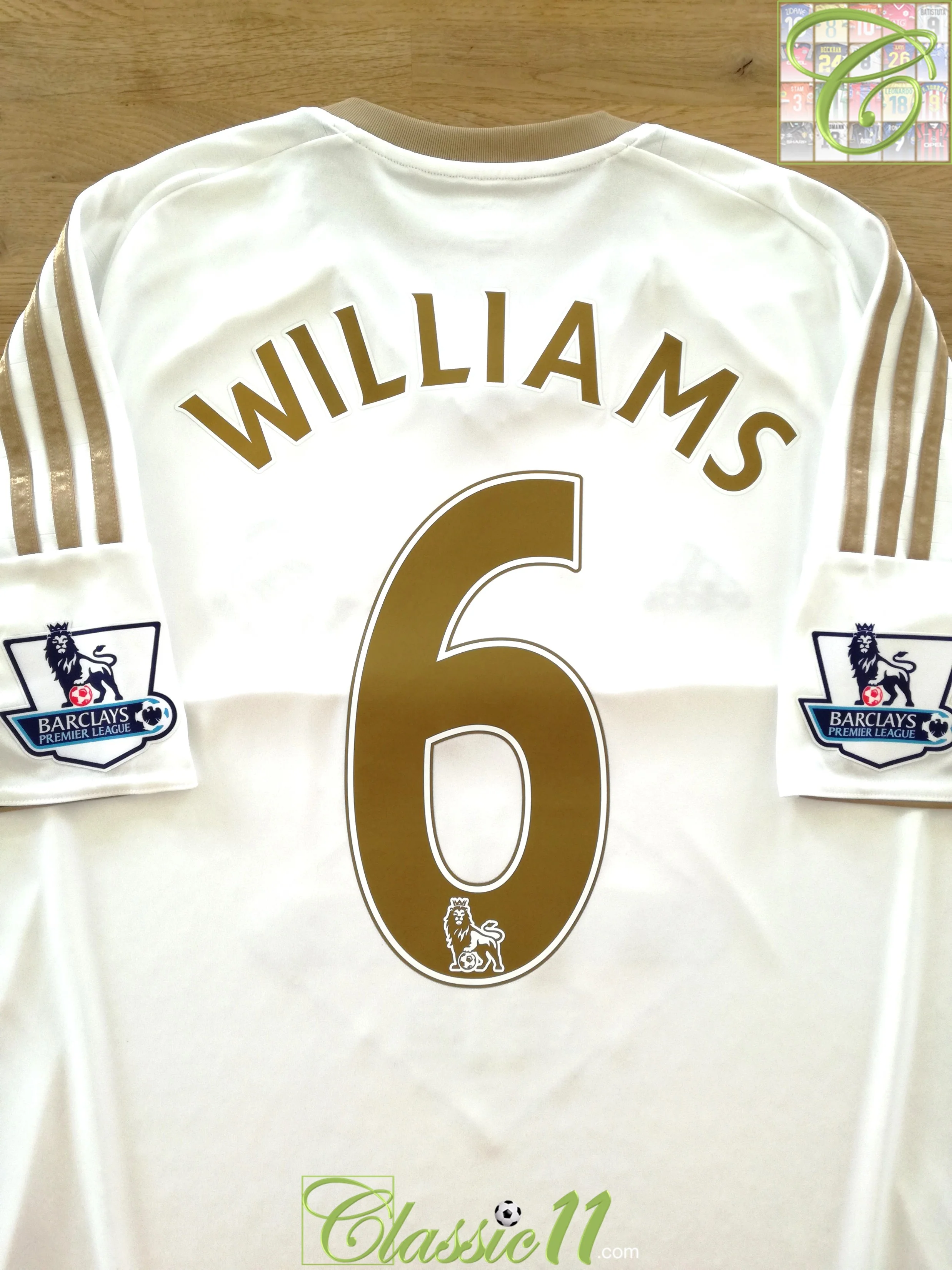 2015/16 Swansea City Home Premier League Football Shirt Williams #6 (L)