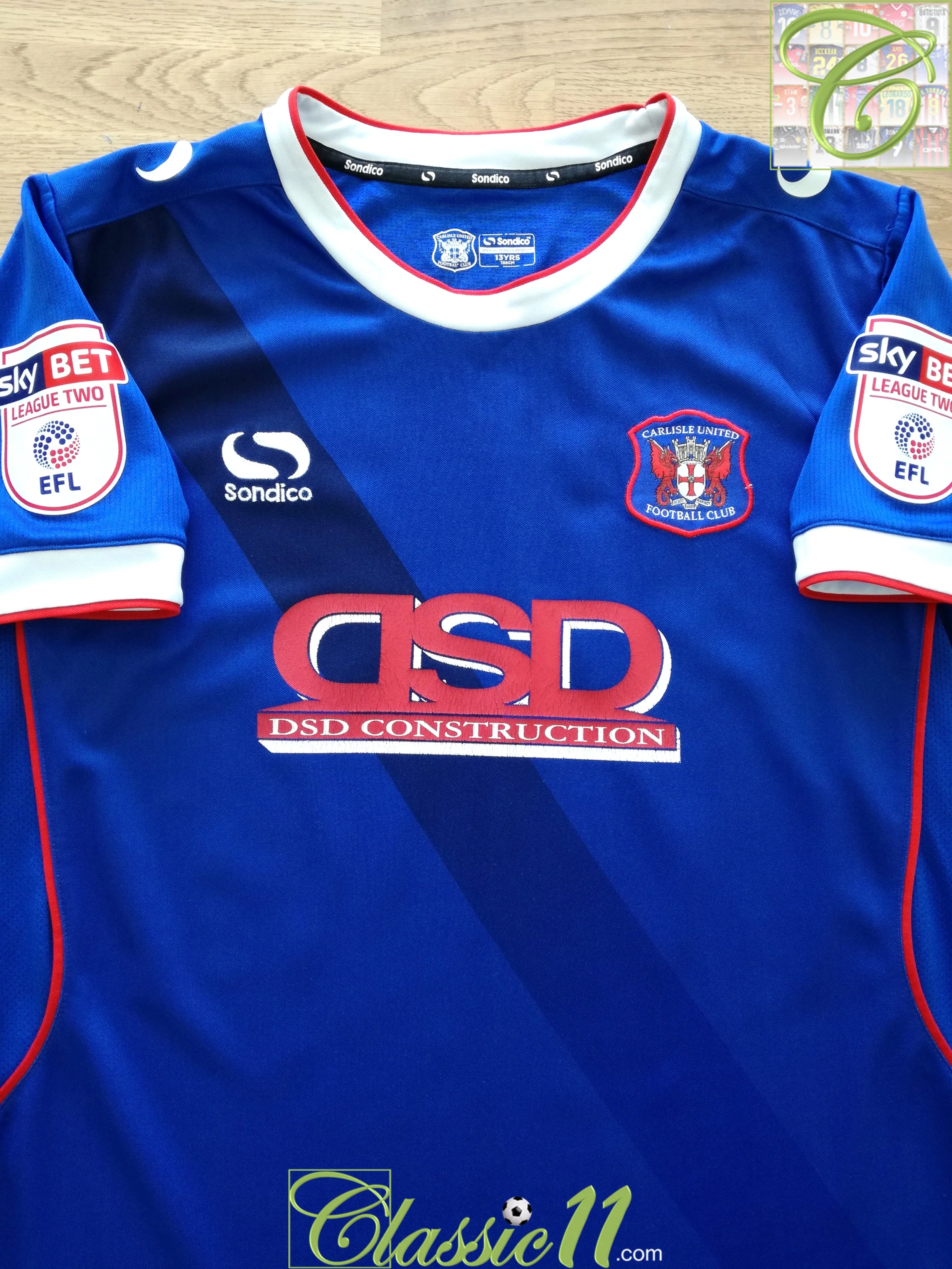2016/17 Carlisle United Home Match Worn Football Shirt Adams #10 (Youth) - Image 2