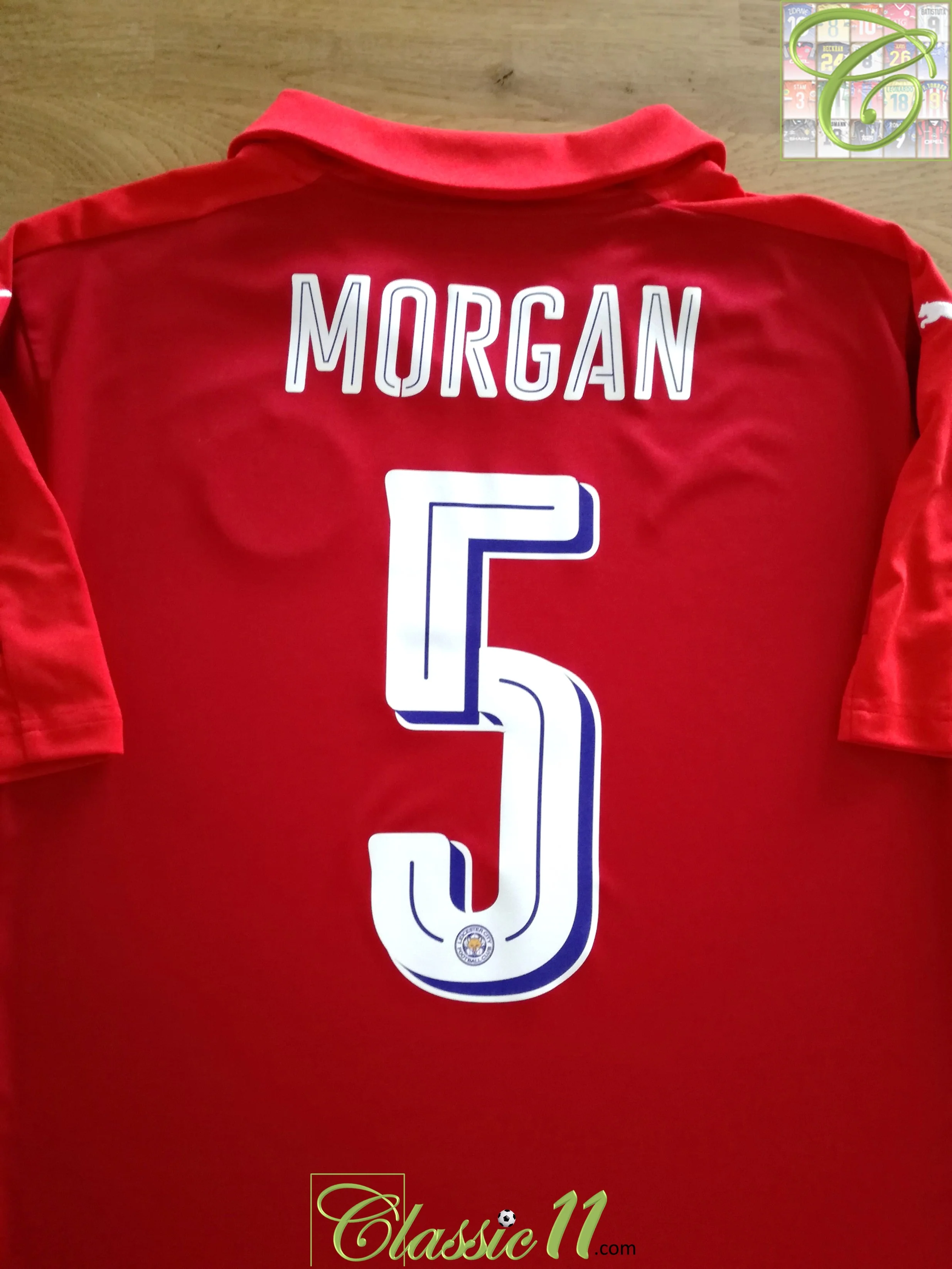 2016/17 Leicester City Away Football Shirt Morgan #5 (L)