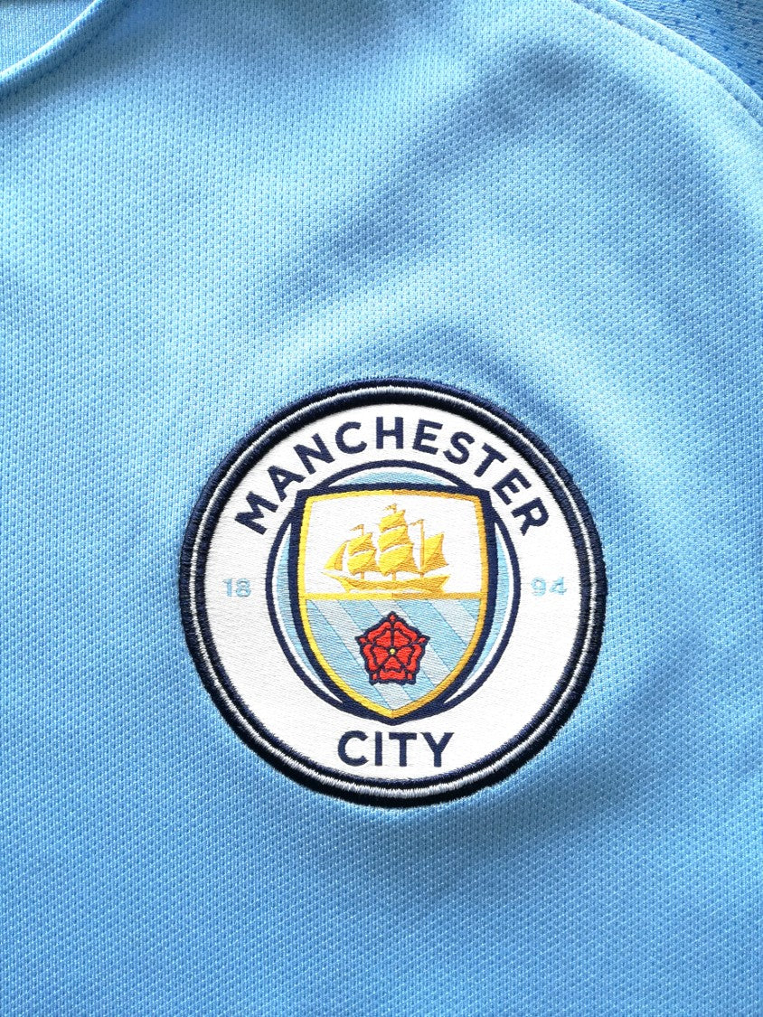2017/18 Man City Home Football Shirt (XL) - Image 5