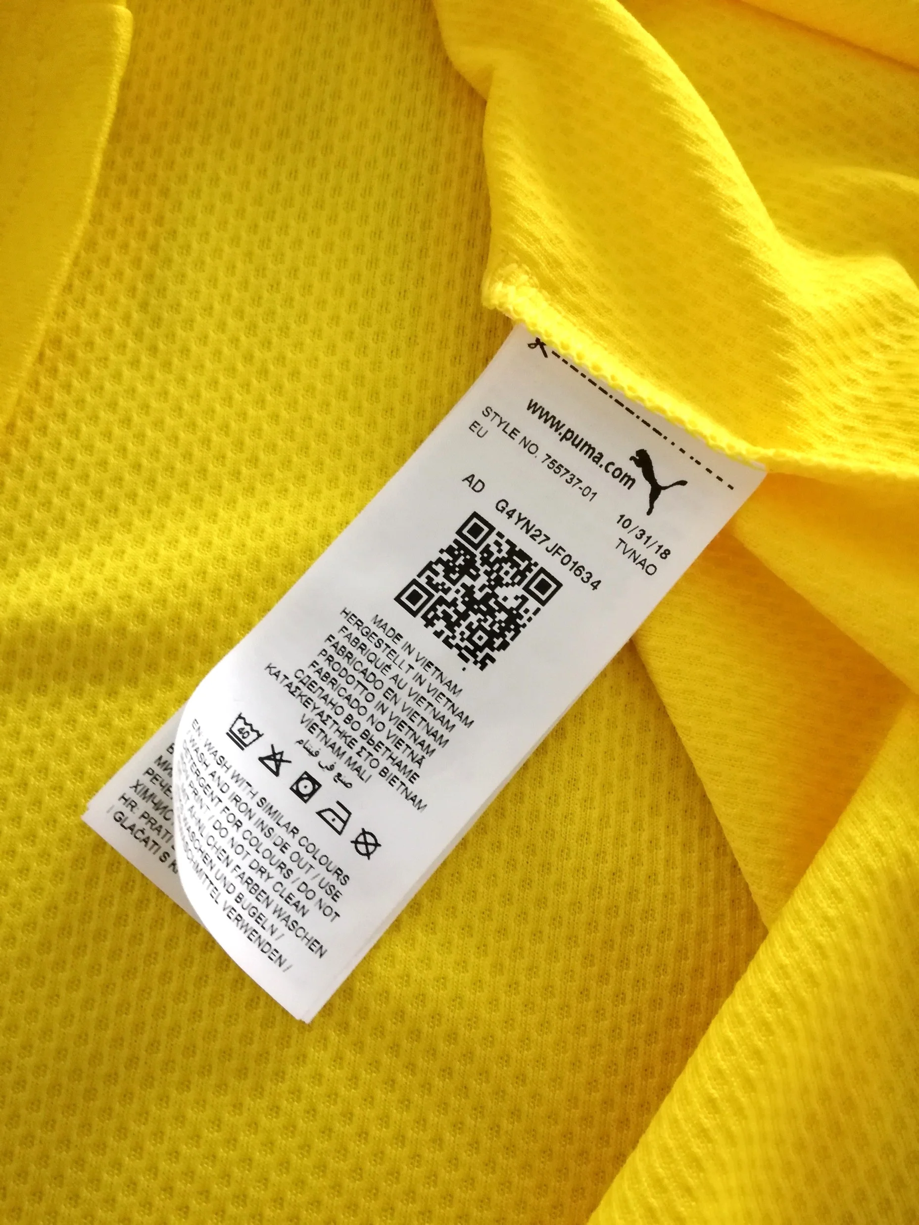 2019/20 Borussia Dortmund Home Football Shirt Haaland #17 (S) - Image 9
