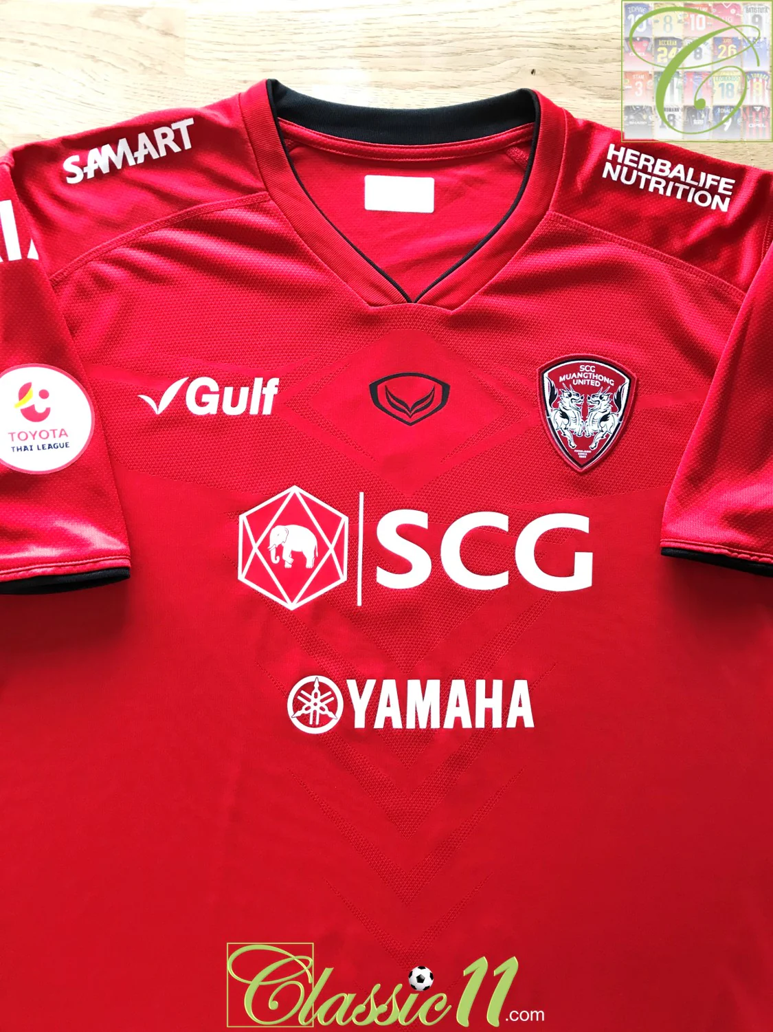 2019 Muangthong Utd Home Thai League Football Shirt Heberty #7 (XXL) - Image 5