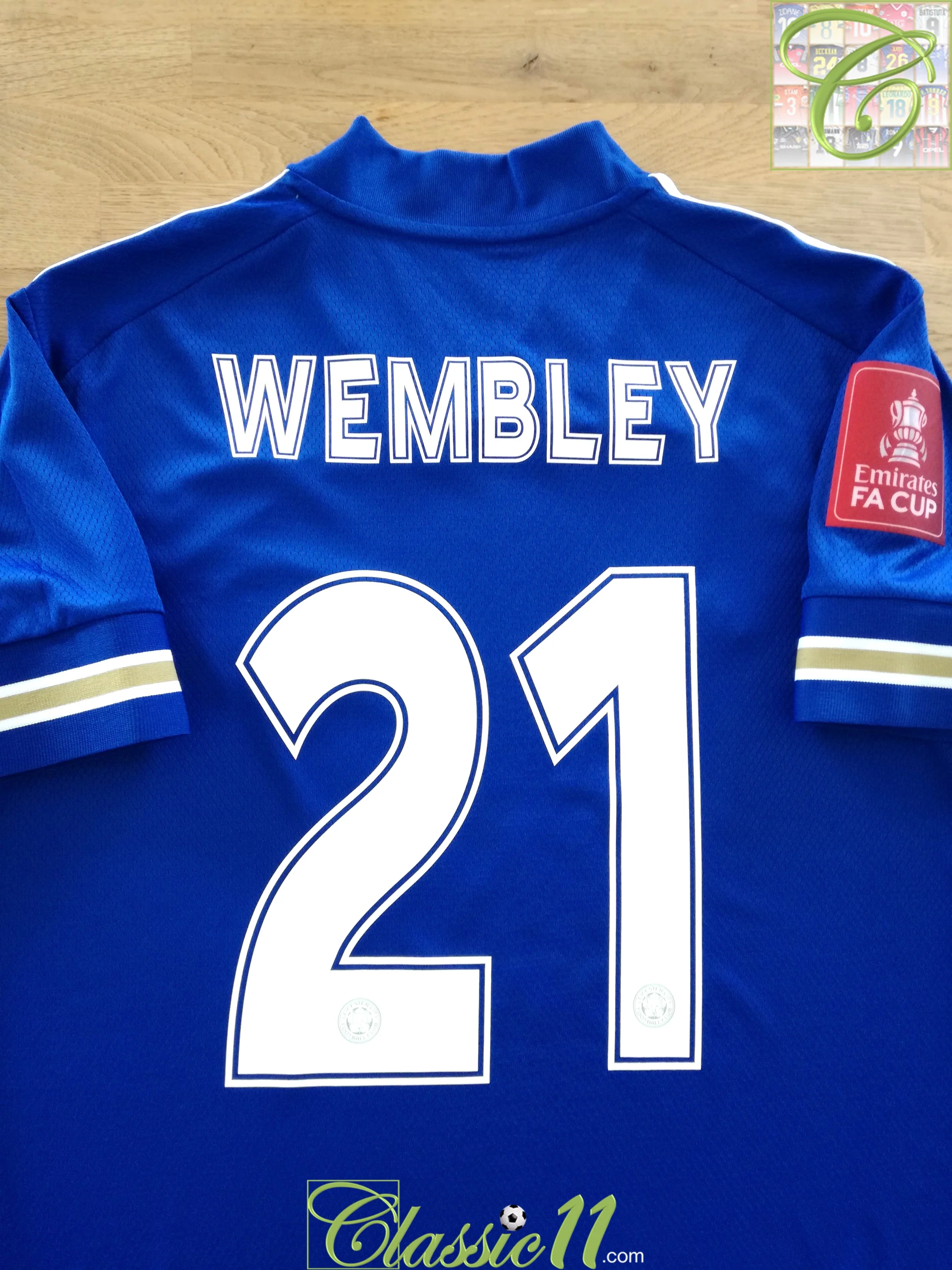 2020/21 Leicester City Home FA Cup Football Shirt Wembley #21 (M)