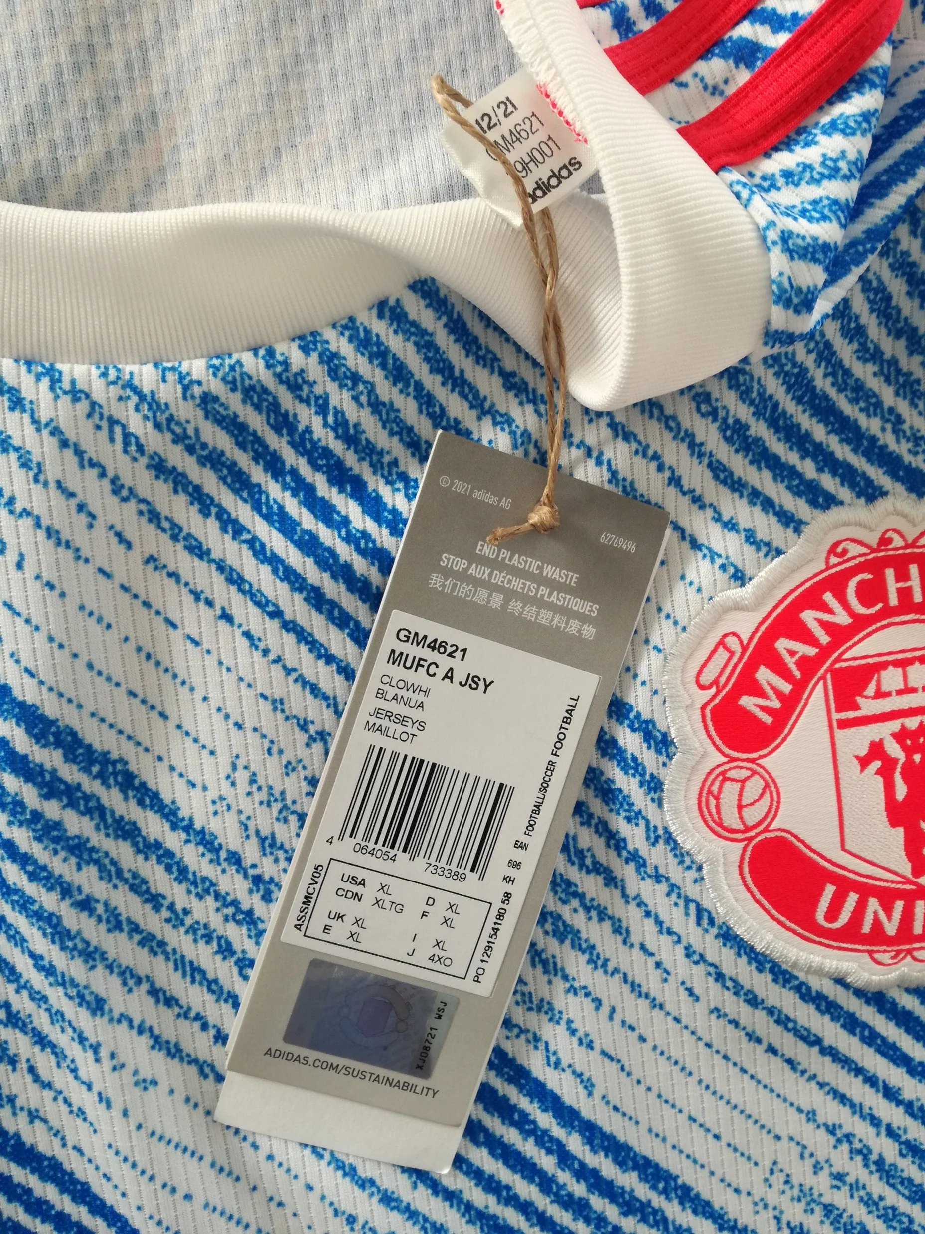 2021/22 Man Utd Away Champions League Football Shirt B.Fernandes #18 (XL) *BNWT* - Image 3