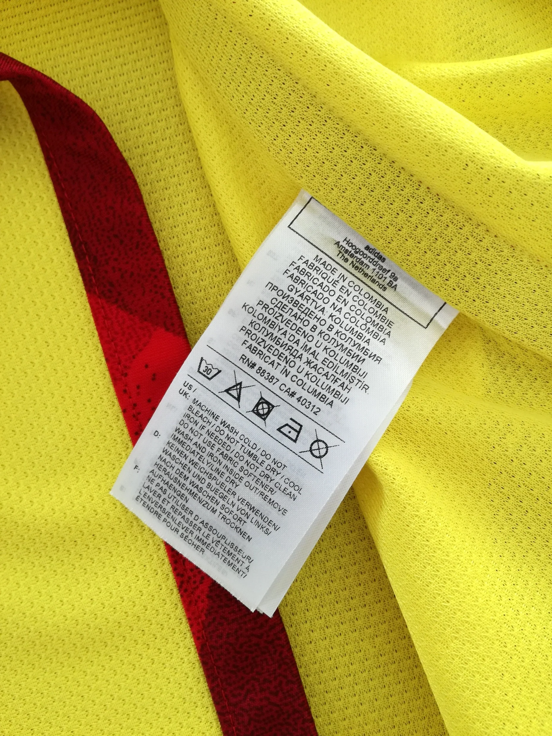 2022/23 Colombia Home Football Shirt (S) - Image 8