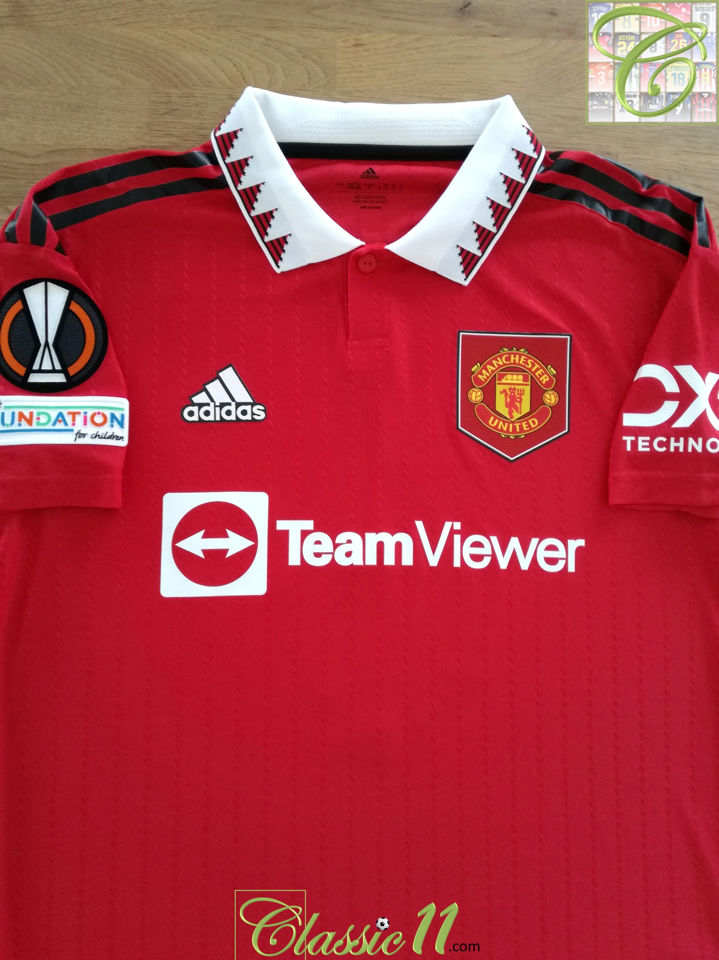 2022/23 Man Utd Home Europa League Authentic Football Shirt Martinez #6 (M) - Image 2