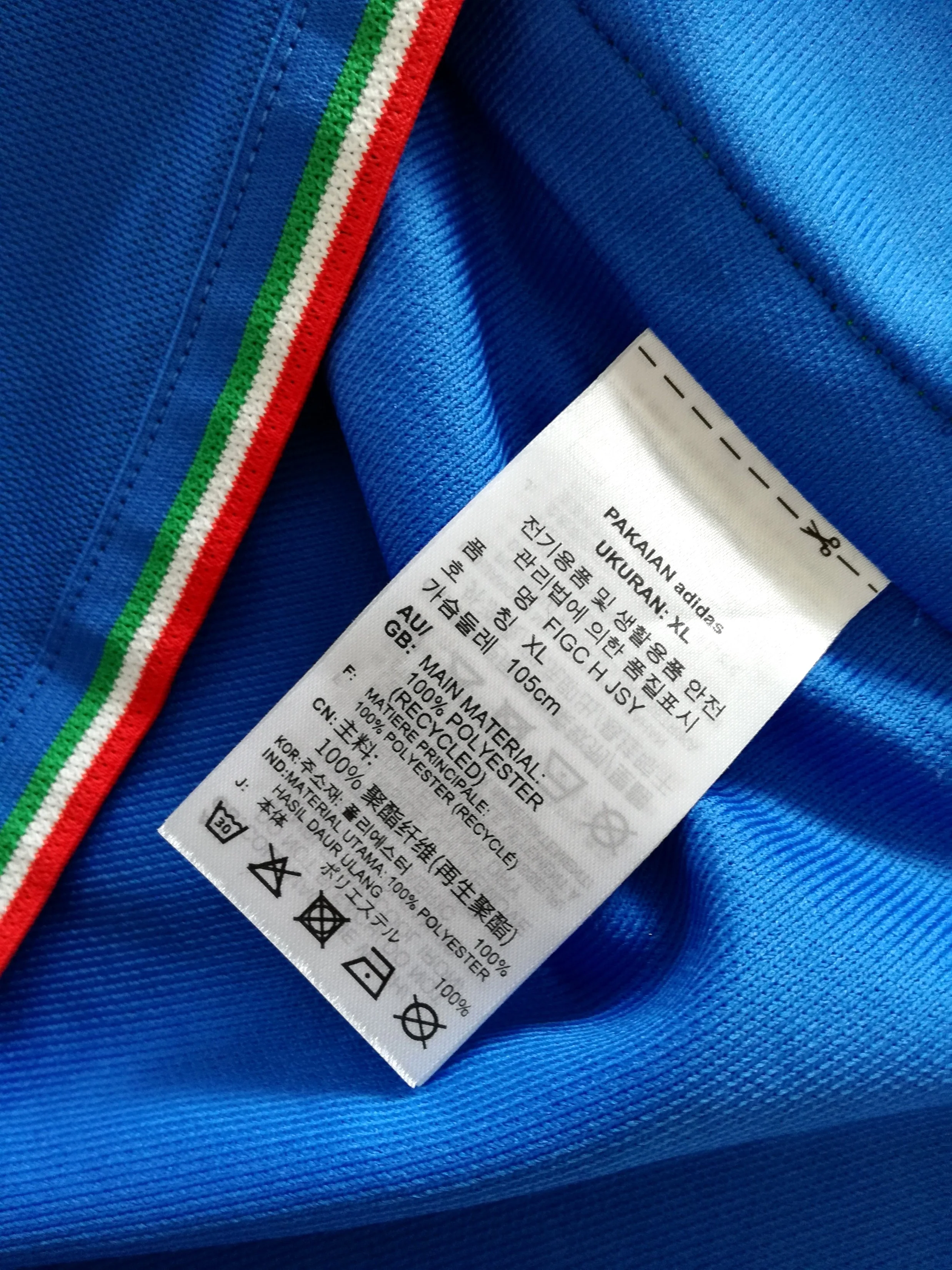2023/24 Italy Home Football Shirt (L) - Image 7