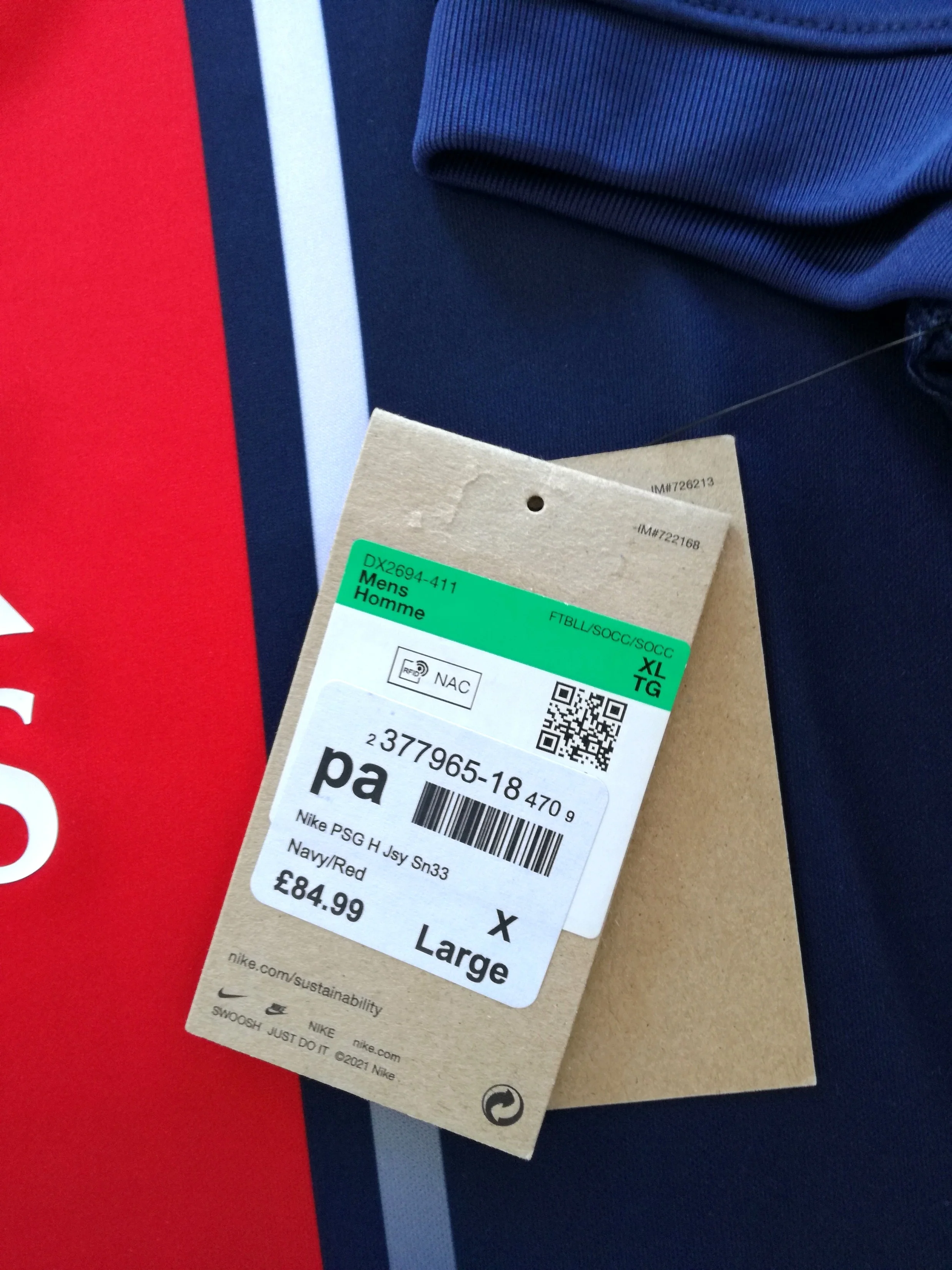 2023/24 PSG Home Football Shirt (XL) *BNWT* - Image 3