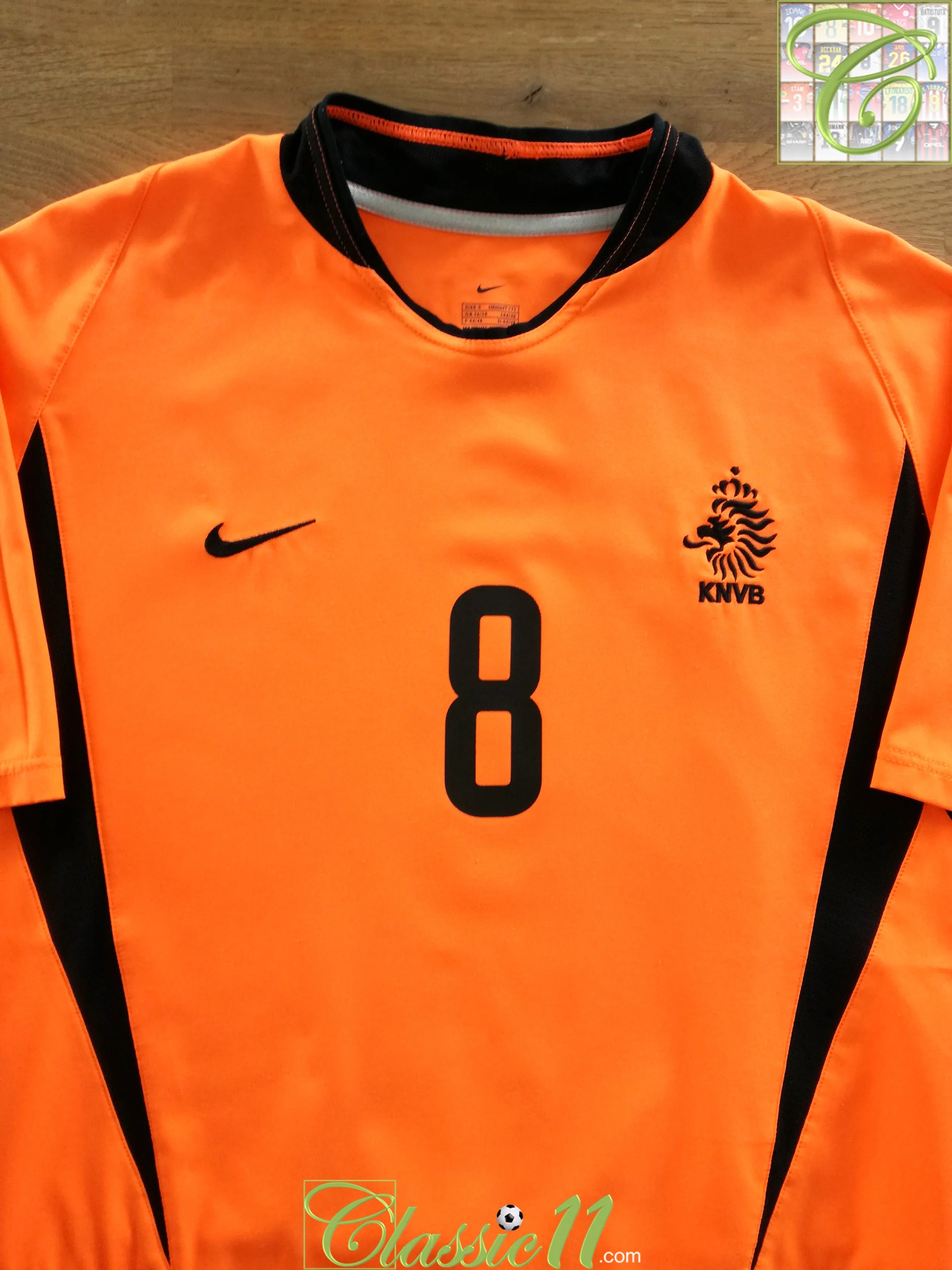 2002/03 Netherlands Home Football Shirt Davids #8 (S) - Image 2