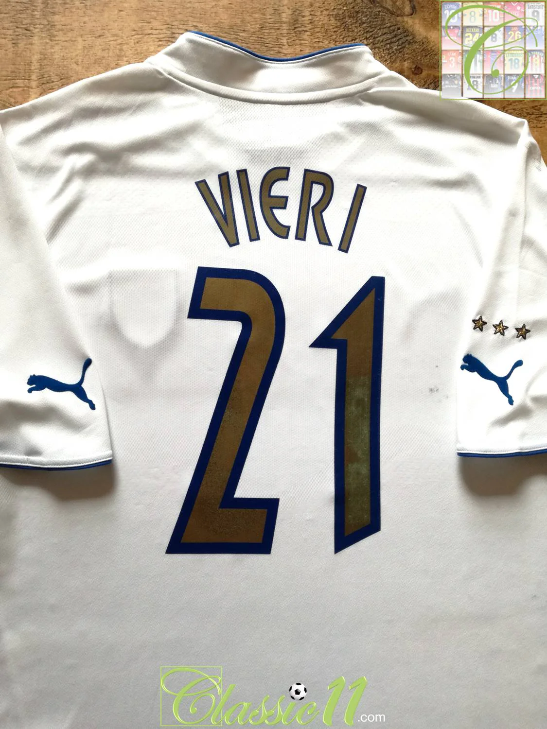 2003/04 Italy Away Football Shirt Vieri #21 (XXL)